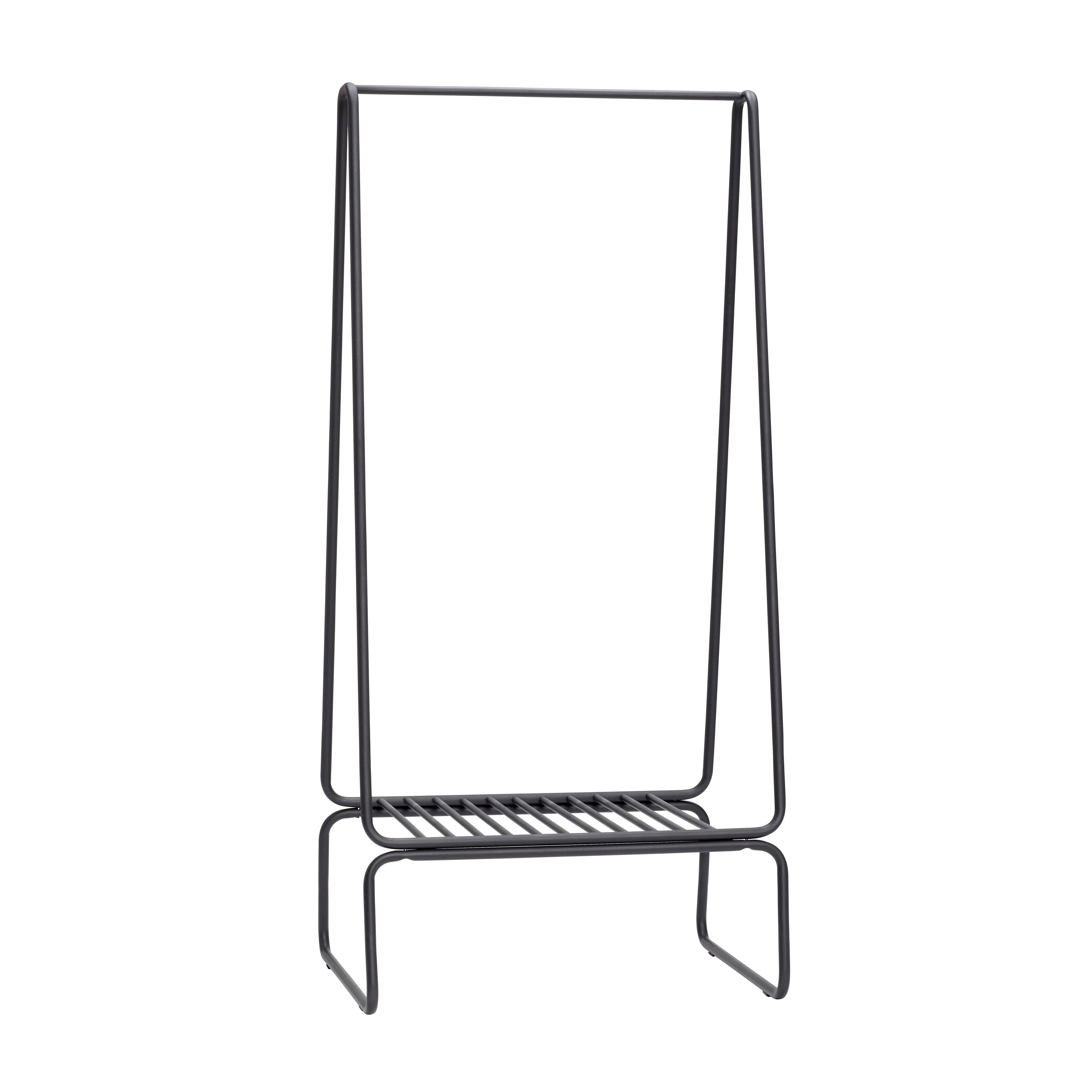 Bruk klær rack liten svart - 60x72xh157cm