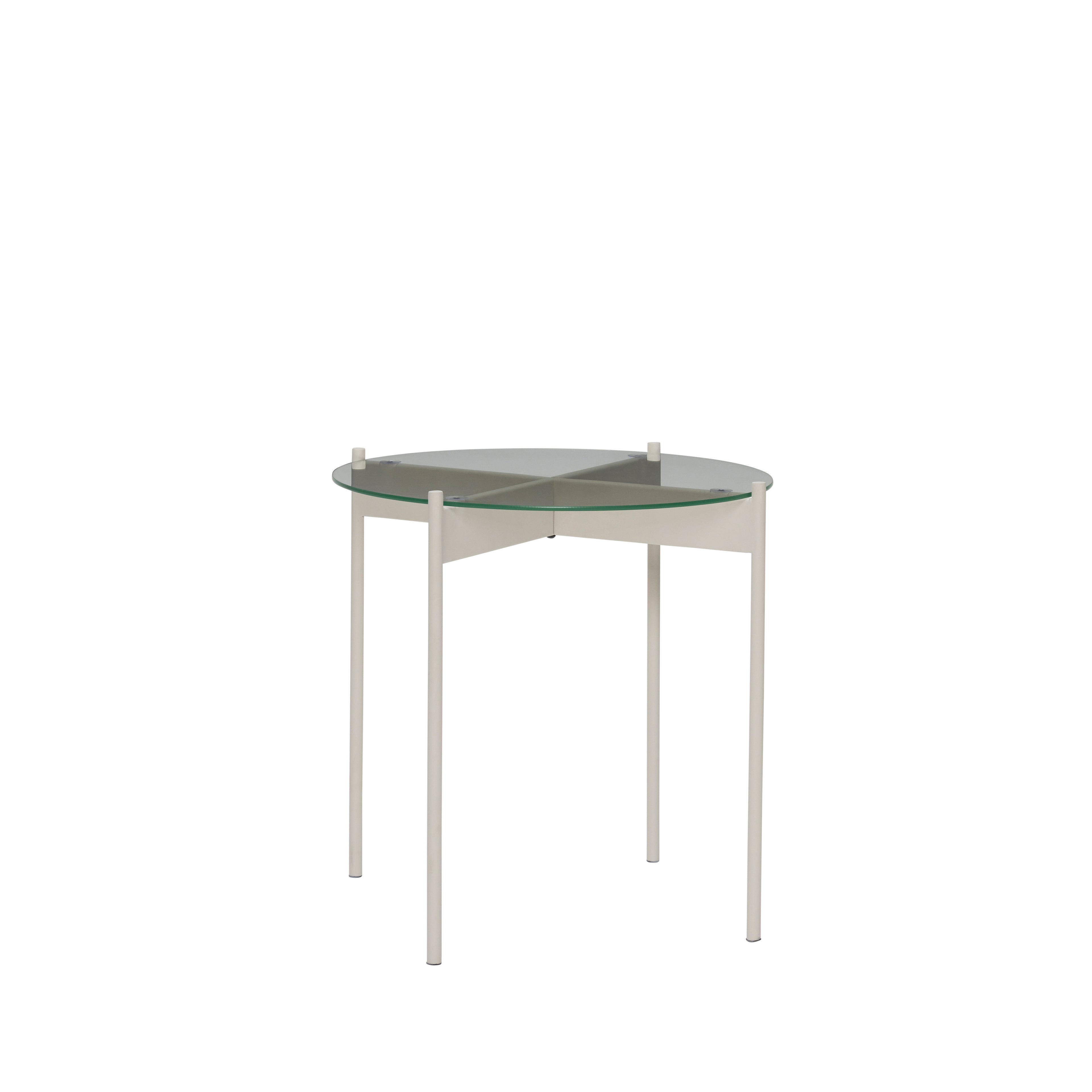 Bjelke sidebord sand - Ø45XH42cm