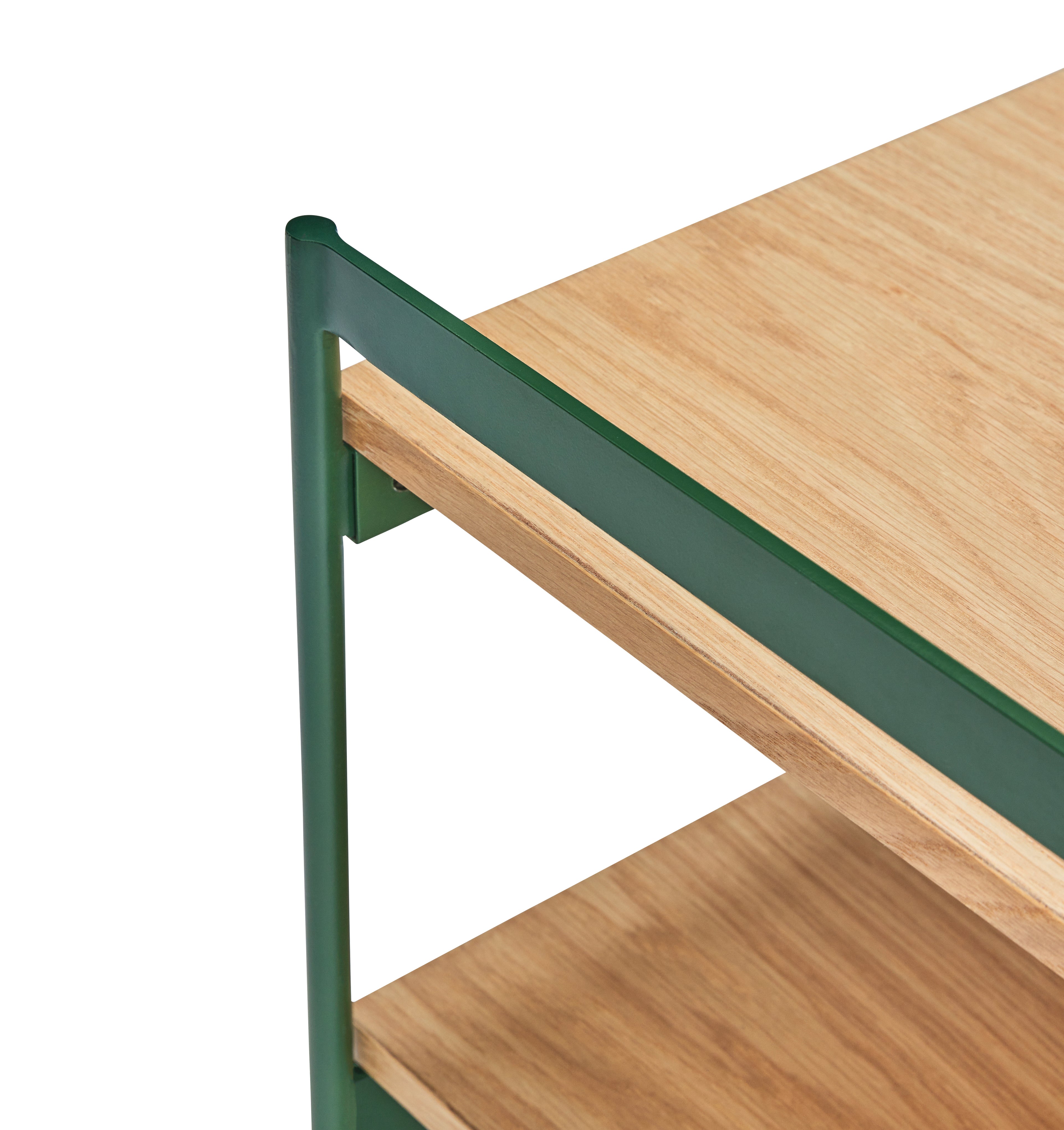 Sprø sidebord grønn/natur - 43x43xh45cm