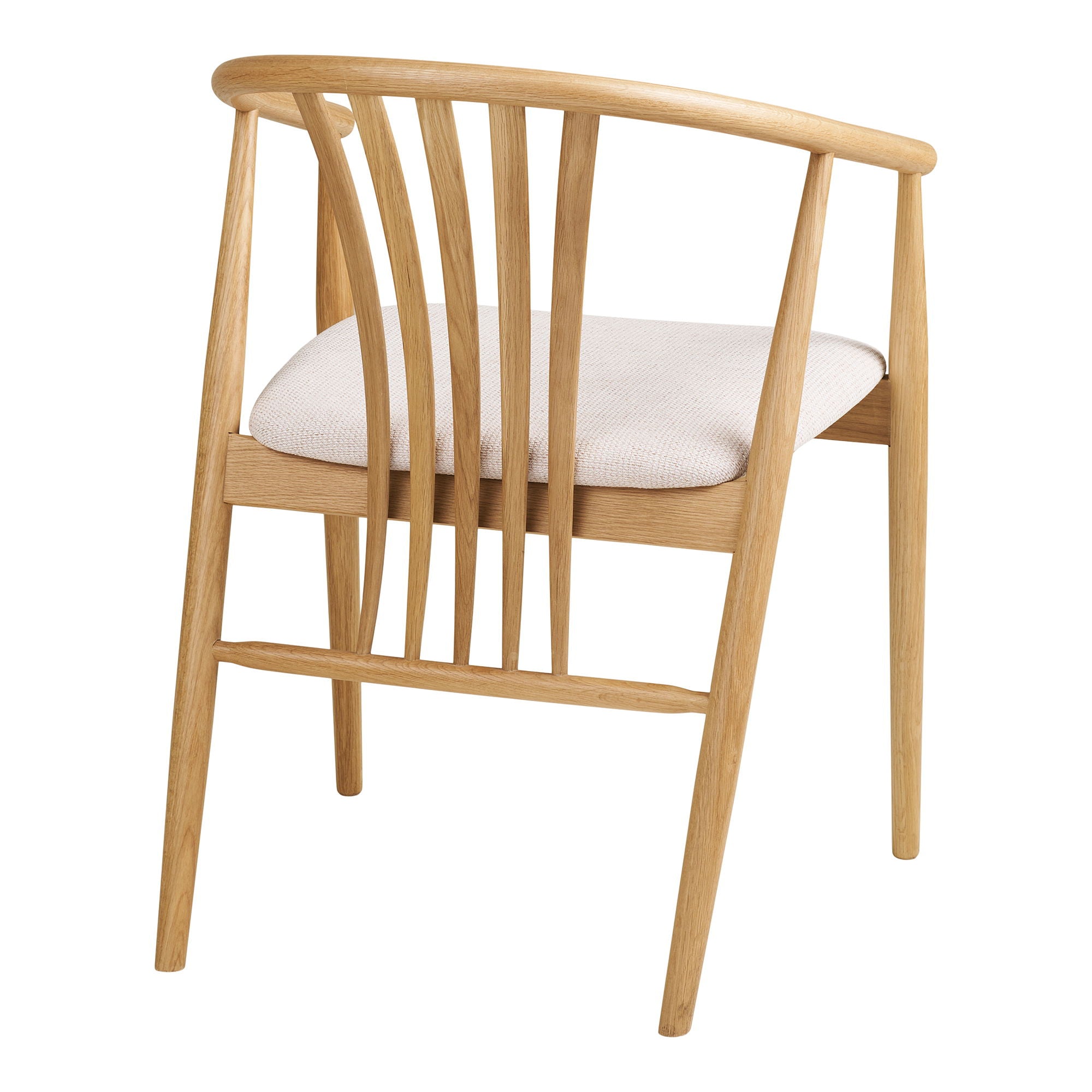 Agustin spisebordstol - spisebordstol, eik med stoffsete, natur/sand HN1286