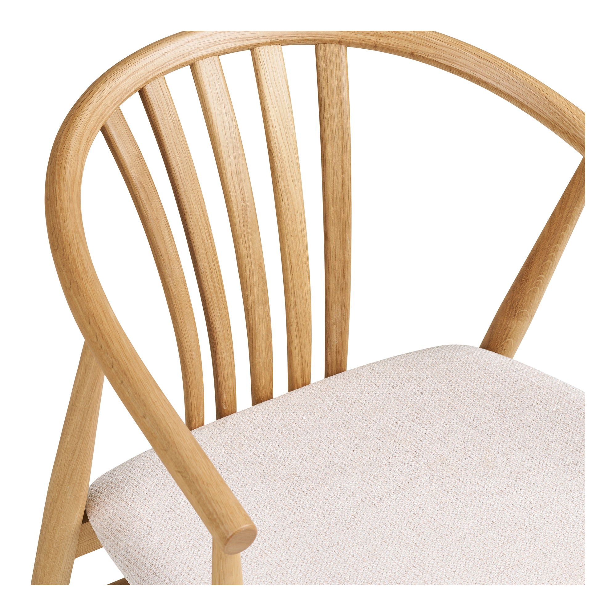 Agustin spisebordstol - spisebordstol, eik med stoffsete, natur/sand HN1286
