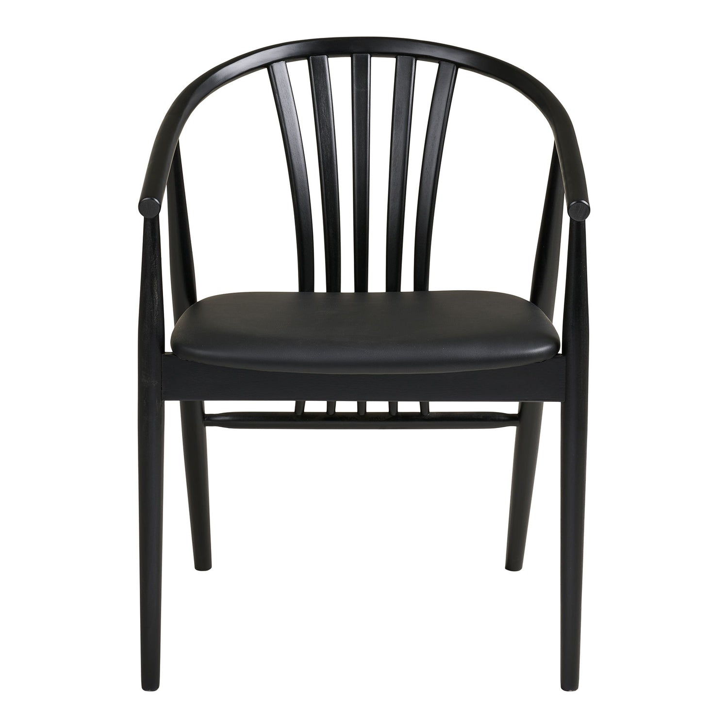 Agustin spisebordstol - Spisebordstol, Beech Wood with PU Seat, Black HN1219