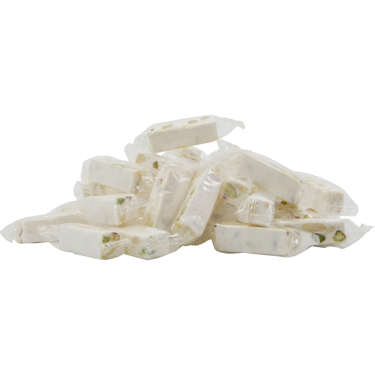 Myk nougat, mandler og pistasjnøtter, 3 kg.