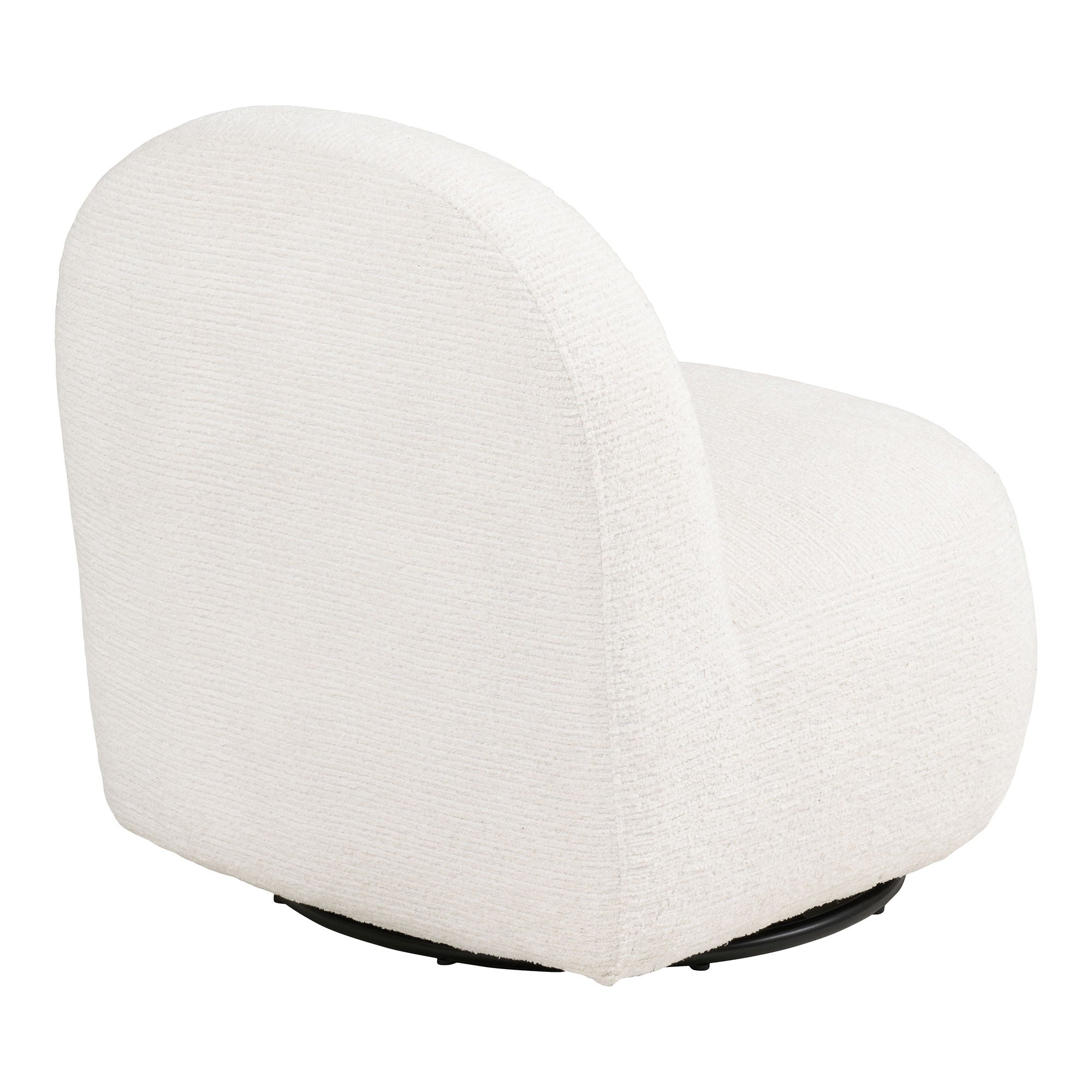 Milo Lounge Chair - Lounge Chair with Swivel Function, Off White HN1081