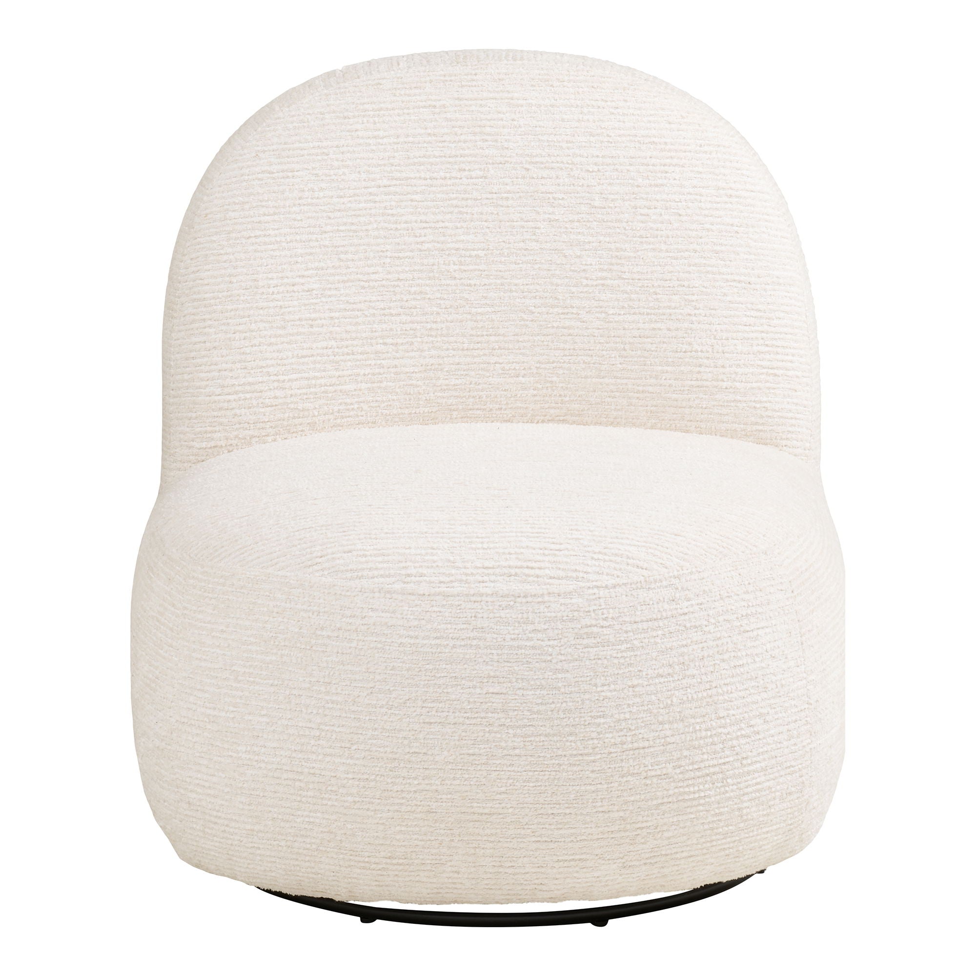 Milo Set - Lounge Chair and Puff, Off -White HN1081