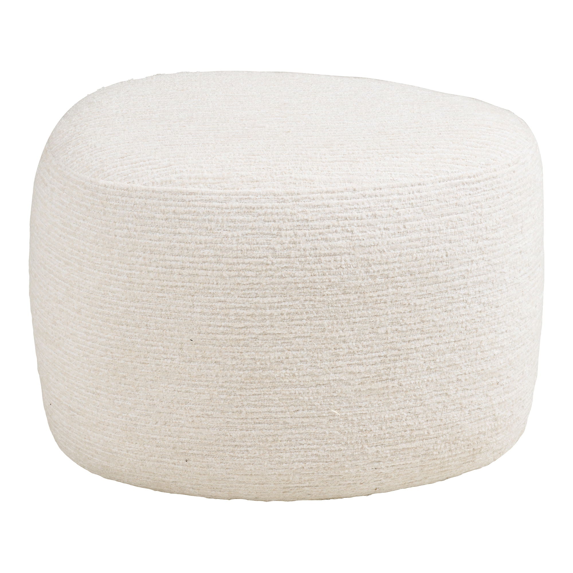 Milo Set - Lounge Chair and Puff, Off -White HN1081