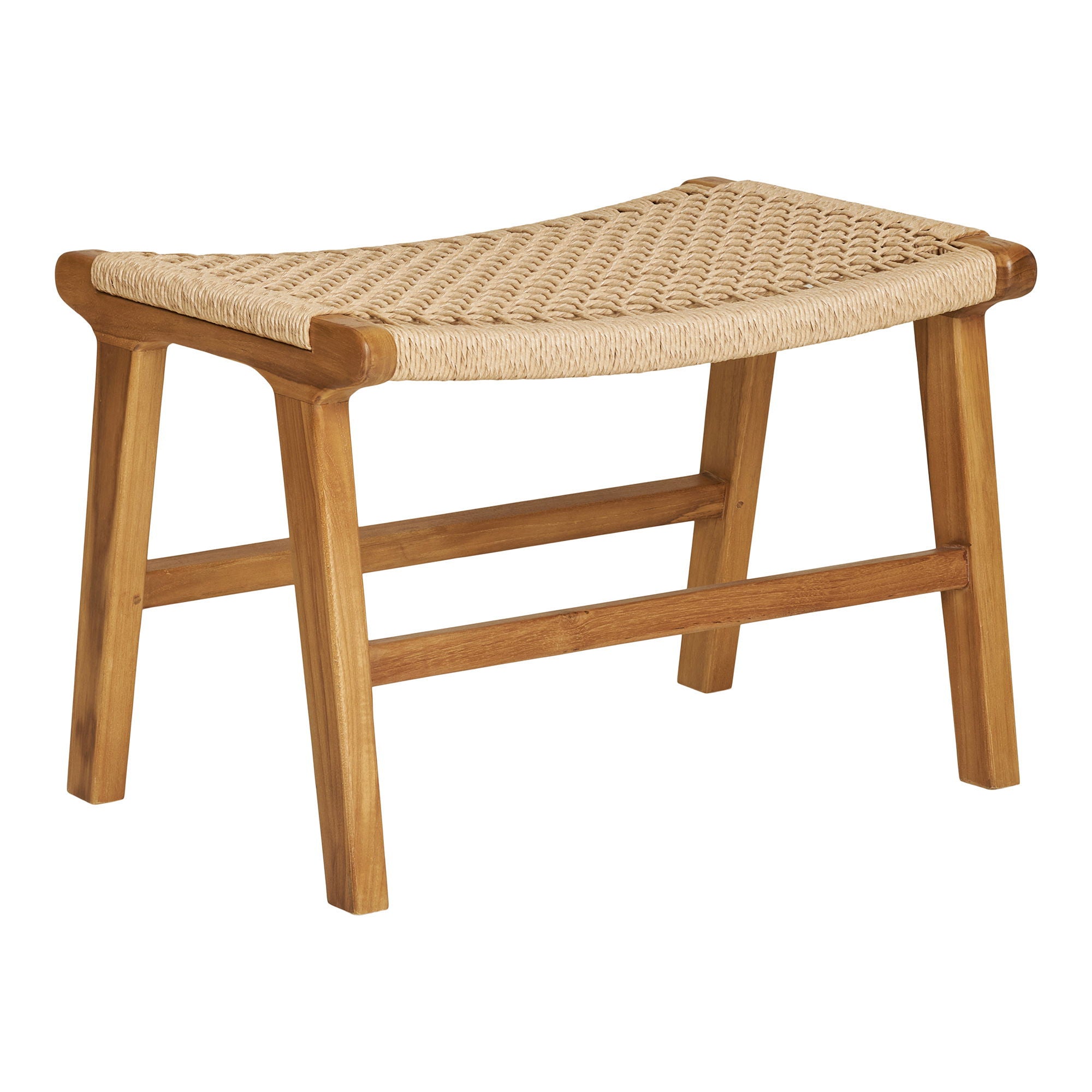Derby Set - Lounge Chair and Stool, Teak/Pe Rattan, Nature