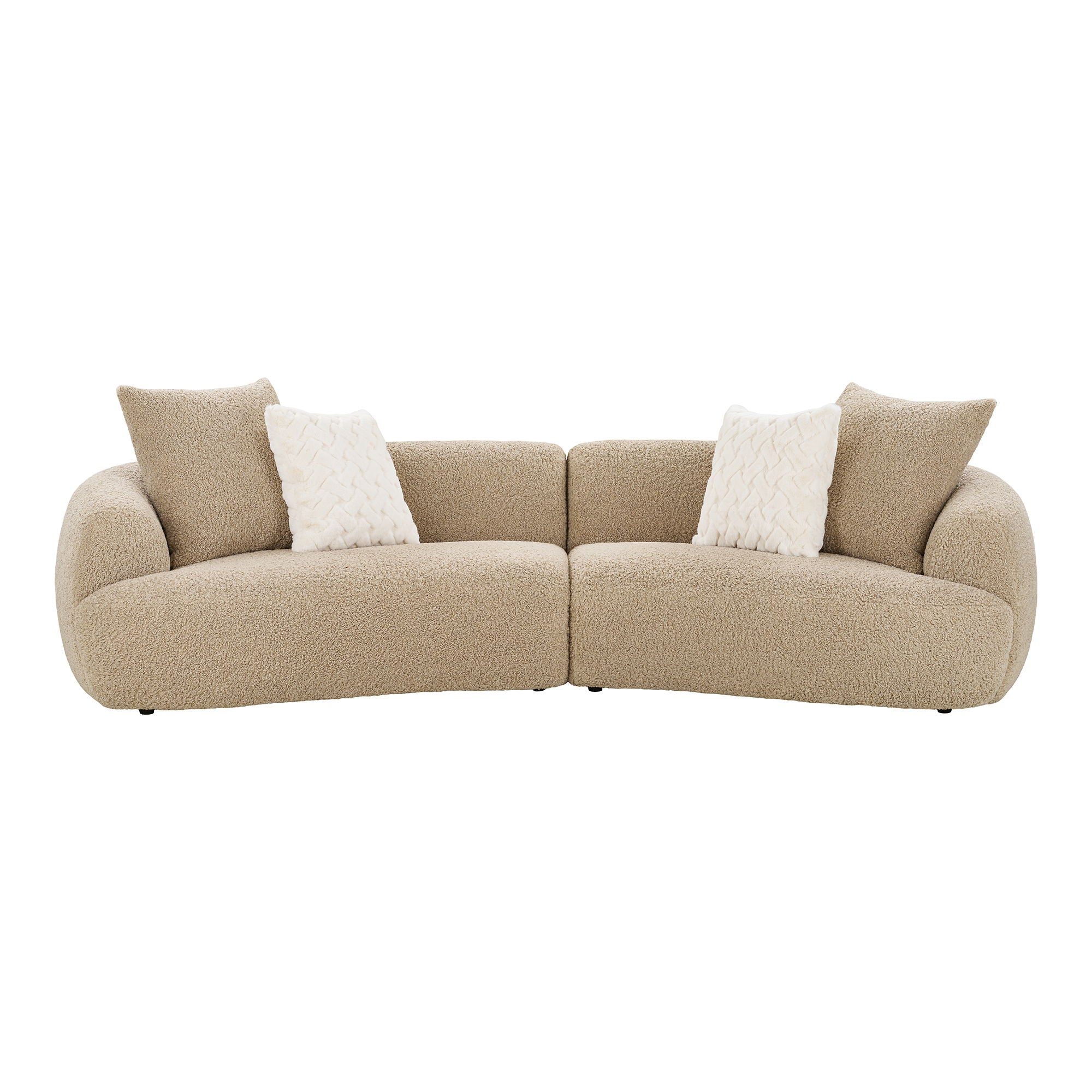 Dali Sofa - Sofa med 4 puter, lysebrun