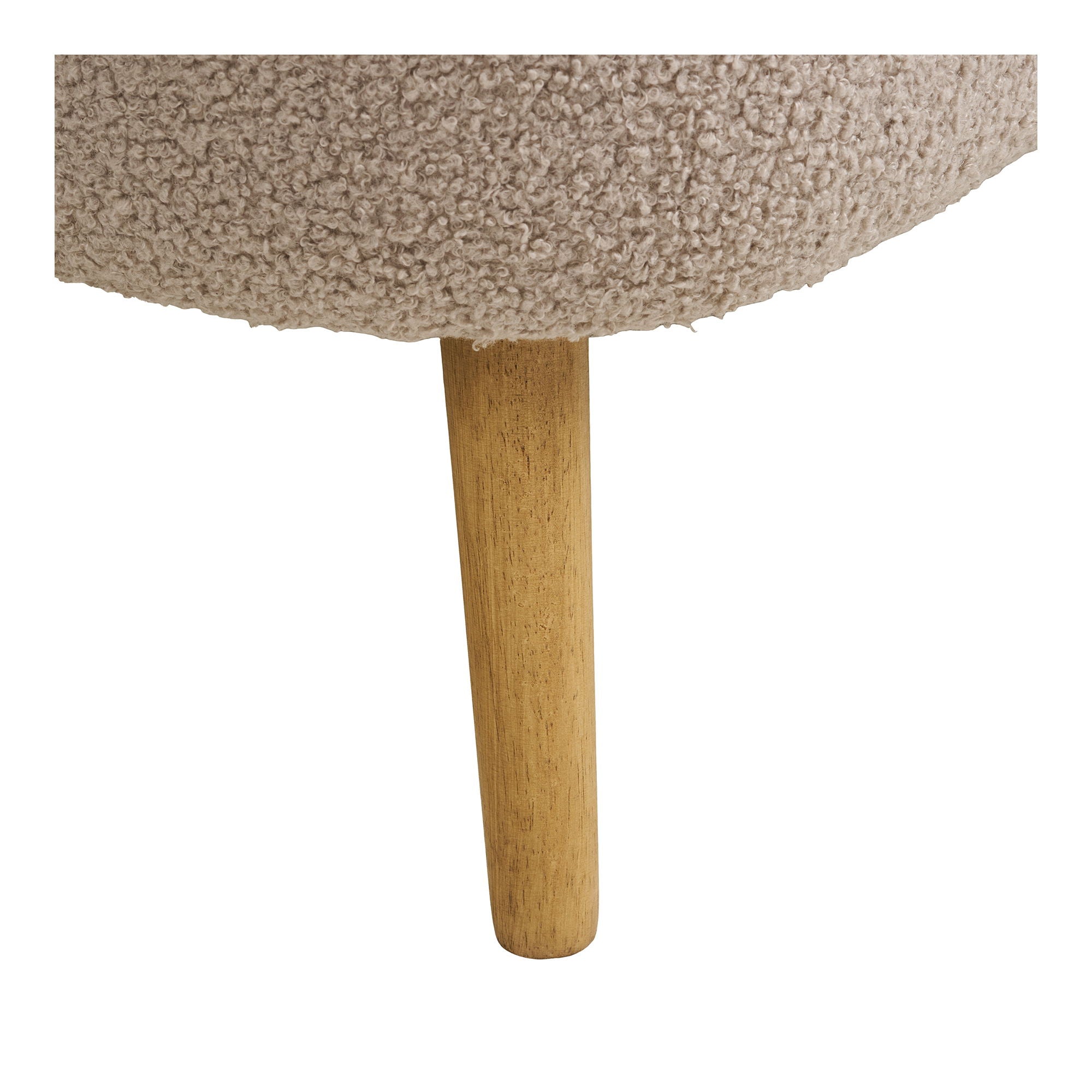 Harlow Bench - Bench With Storage, Bouclé, Beige 95x37x45 cm, HN1063