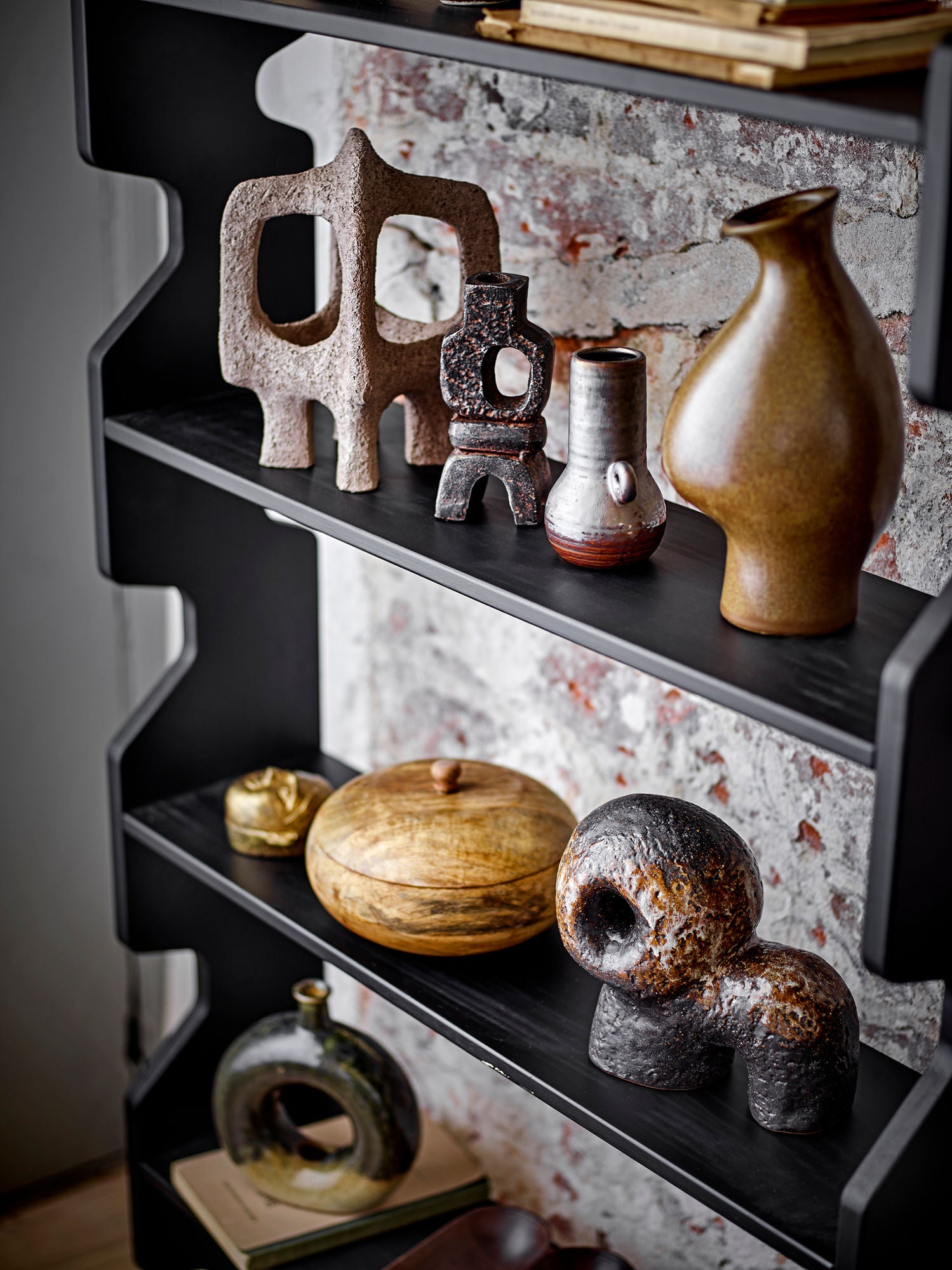 Bloomingville Savoya Shelf, Black, Pine