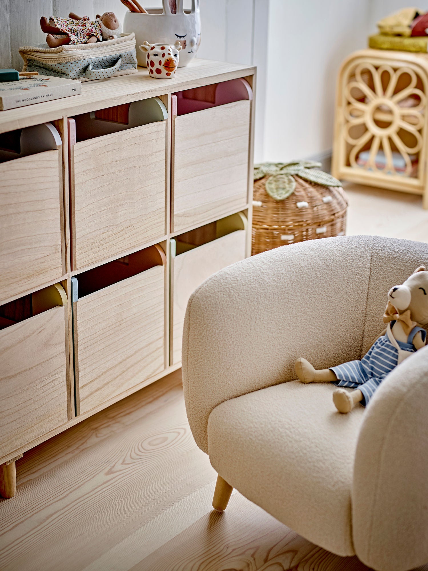 Bloomingville Mini Calle Bookcase m/skuffer, natur, keiser