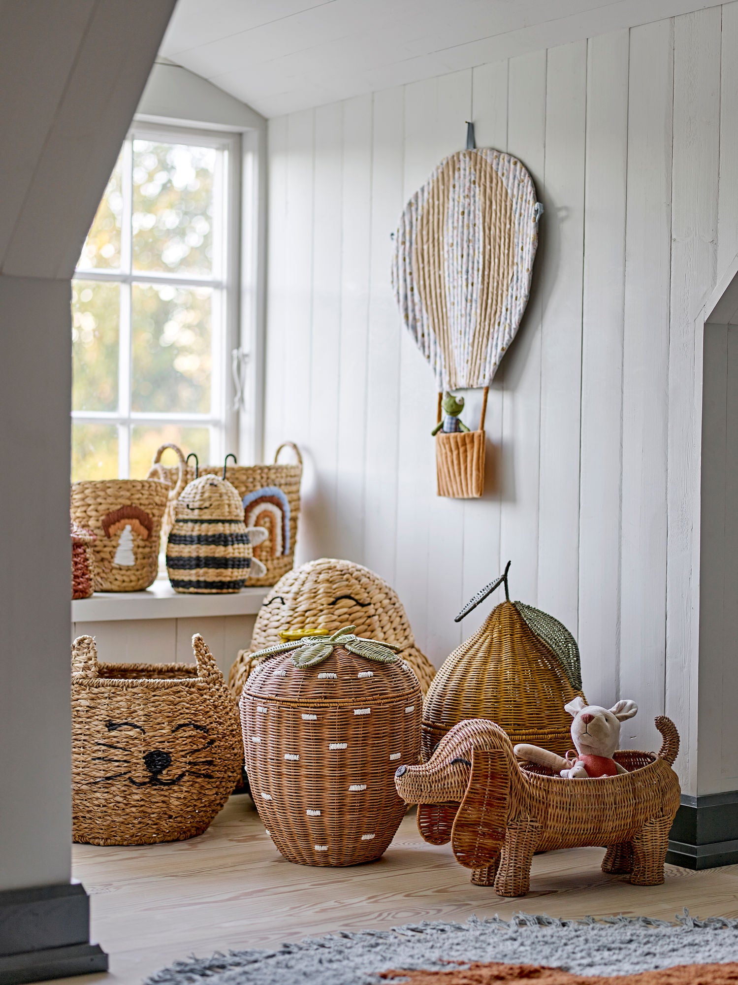 Bloomingville Mini Pelino Basket m/lokk, brun, rotting