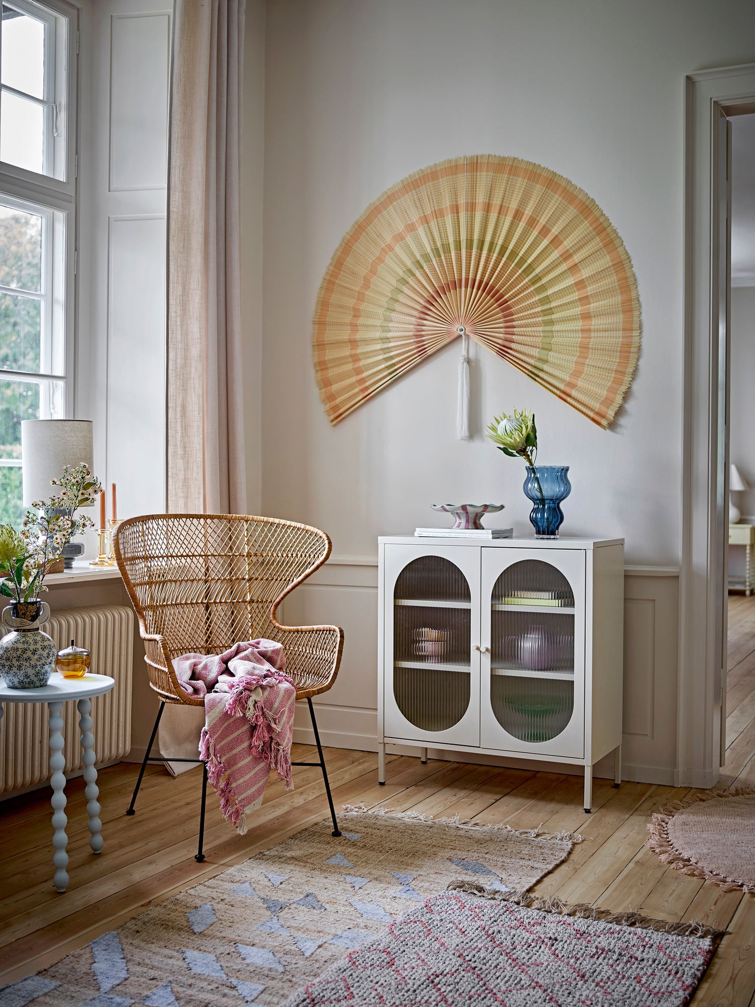 Bloomingville Hezha Vase, blå, steingods