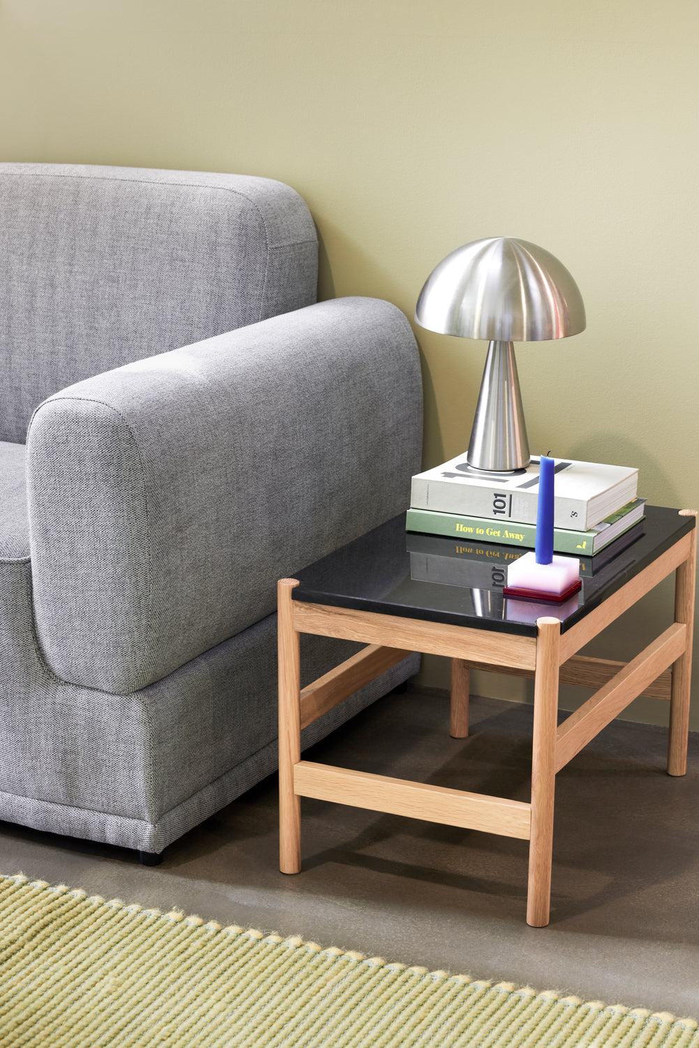 Raw Sidebord Sort/Naturlig - 60x40xh42cm