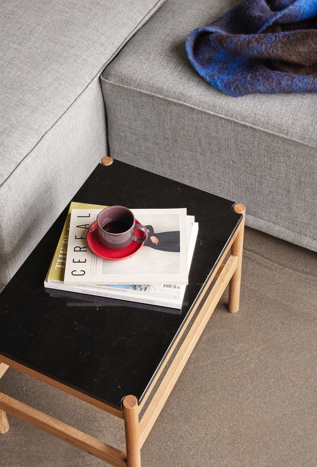 Raw Sidebord Sort/Naturlig - 60x40xh42cm