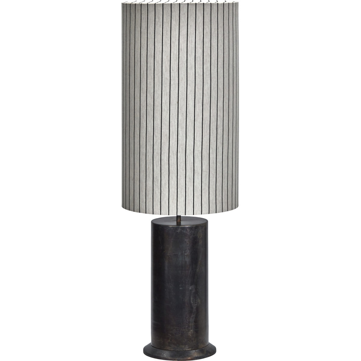 Gulvlampe, hdrafi base med hdshade, antikkbrun; rå hvit; svart