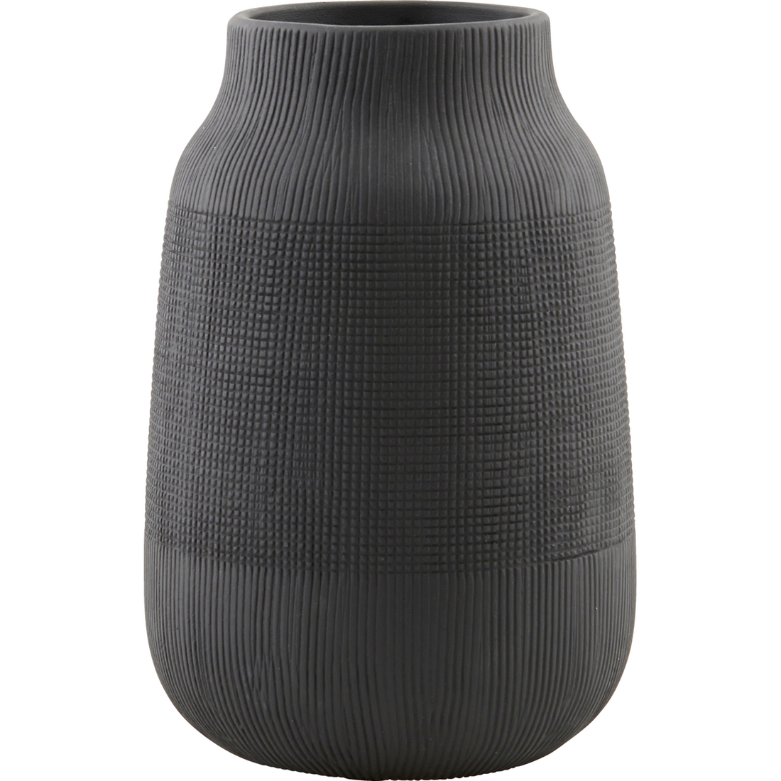 Vase, hdgroove, svart