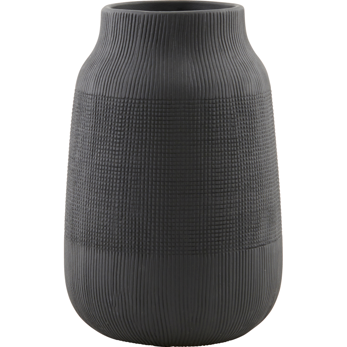 Vase, hdgroove, svart