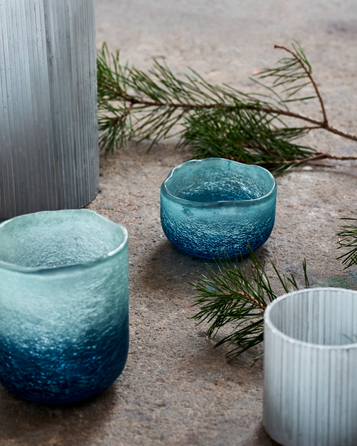 Telysholder, HDCrackle, Blå