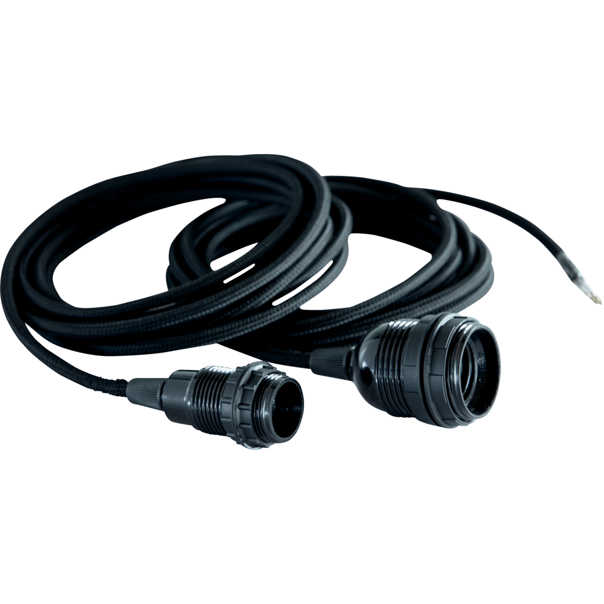 House Doctor - Stoffsnor med stikkontakt og to bypass-ringer, Sort