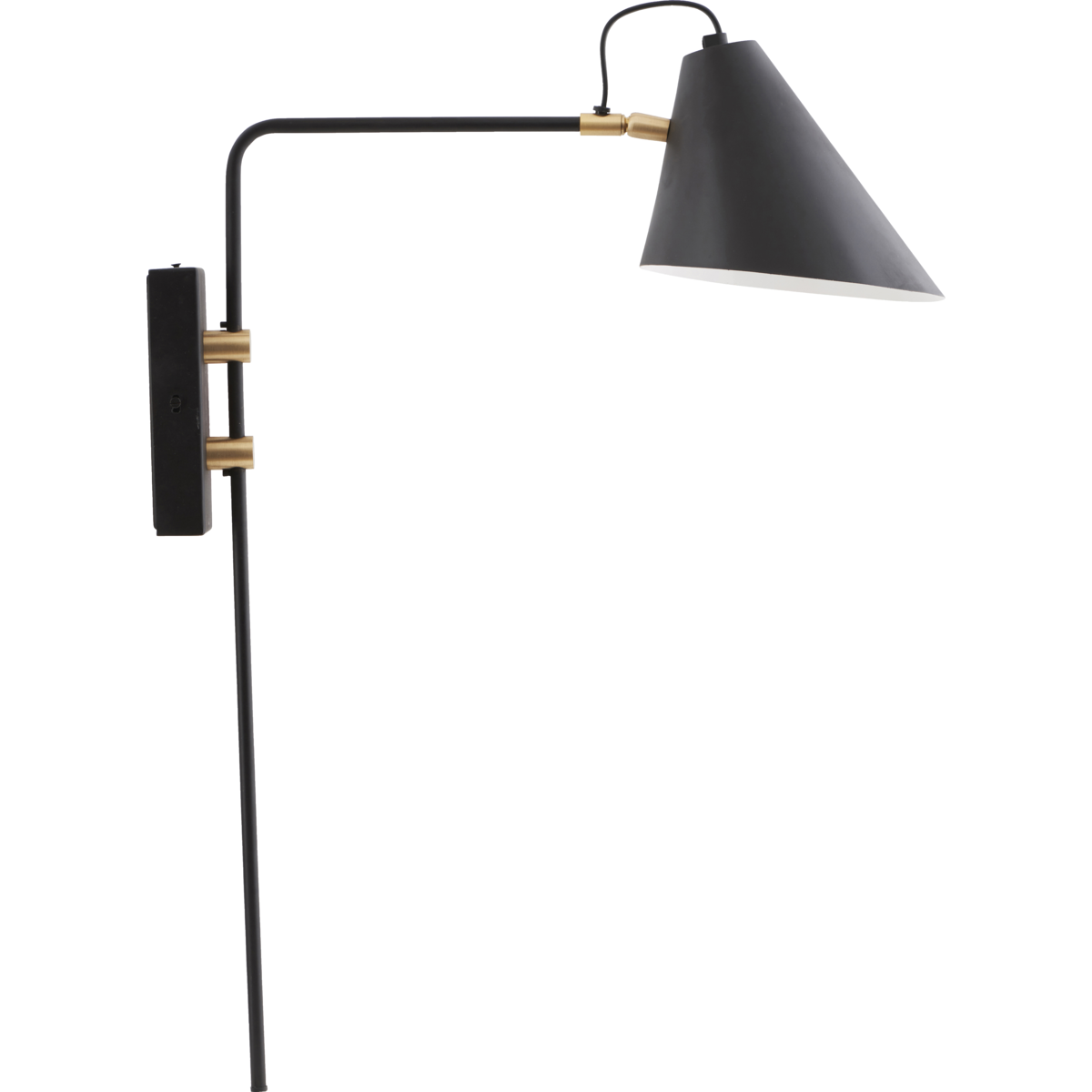 Vegglampe, hdclub, svart