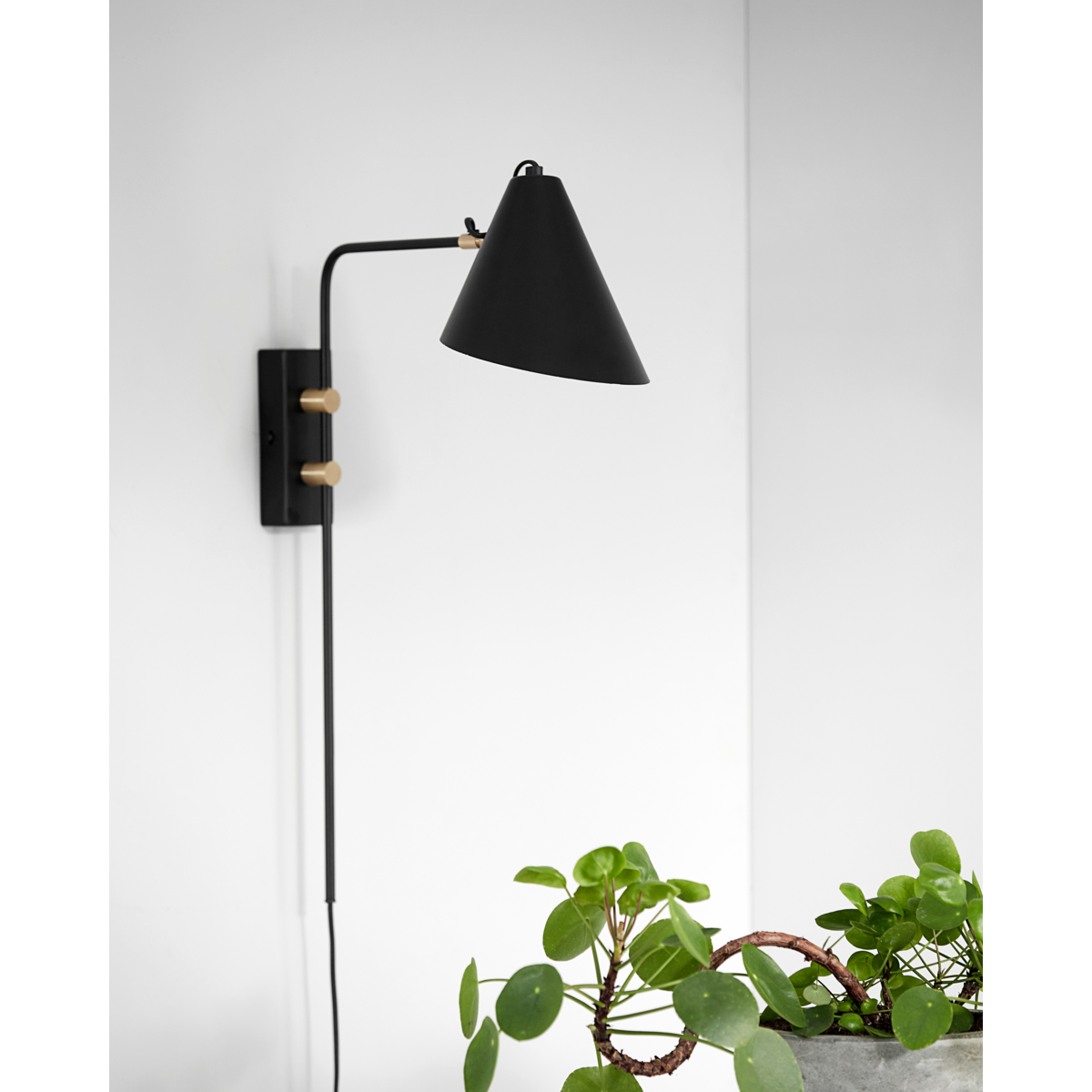 Vegglampe, hdclub, svart