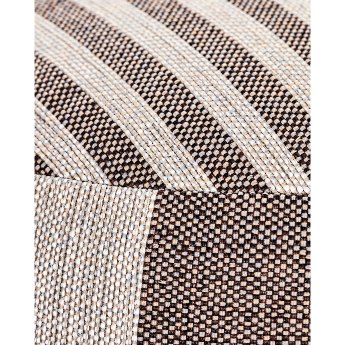 Puff, hdalfo, brun; hvit