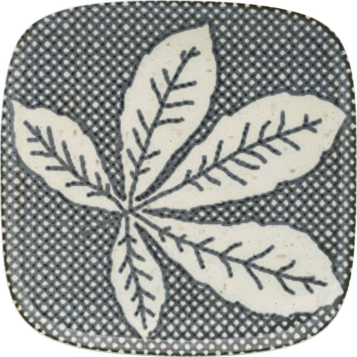 Plate, hdchestnut, grå; blå