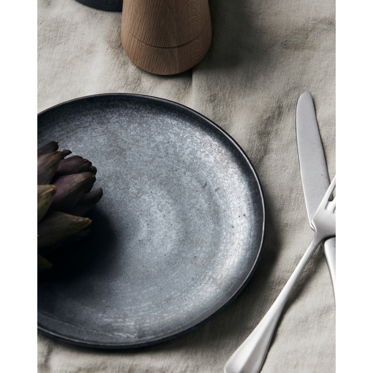Lunsjplate, hdpion, svart; brun