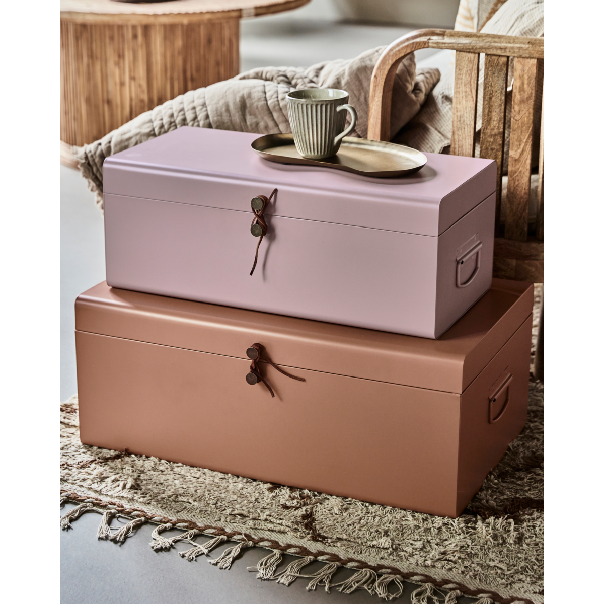 Lagring, hdmetal, beige; rosa