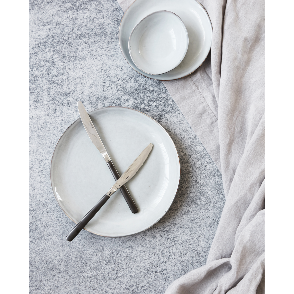 Kniv, hdox, svart; sølv