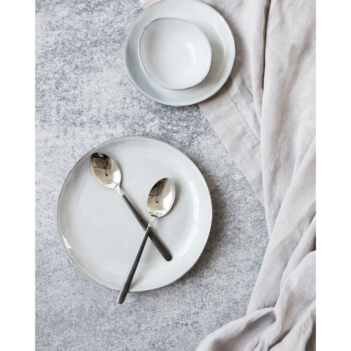 Huslege - skje, HDOX, svart; Sølv