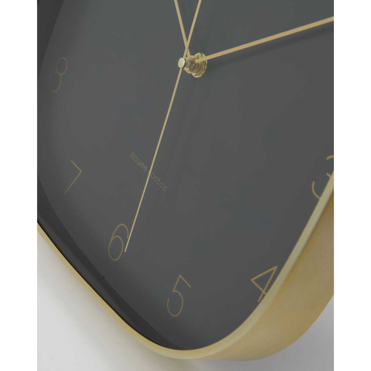 Veggklokke, hdshape, mørk grå