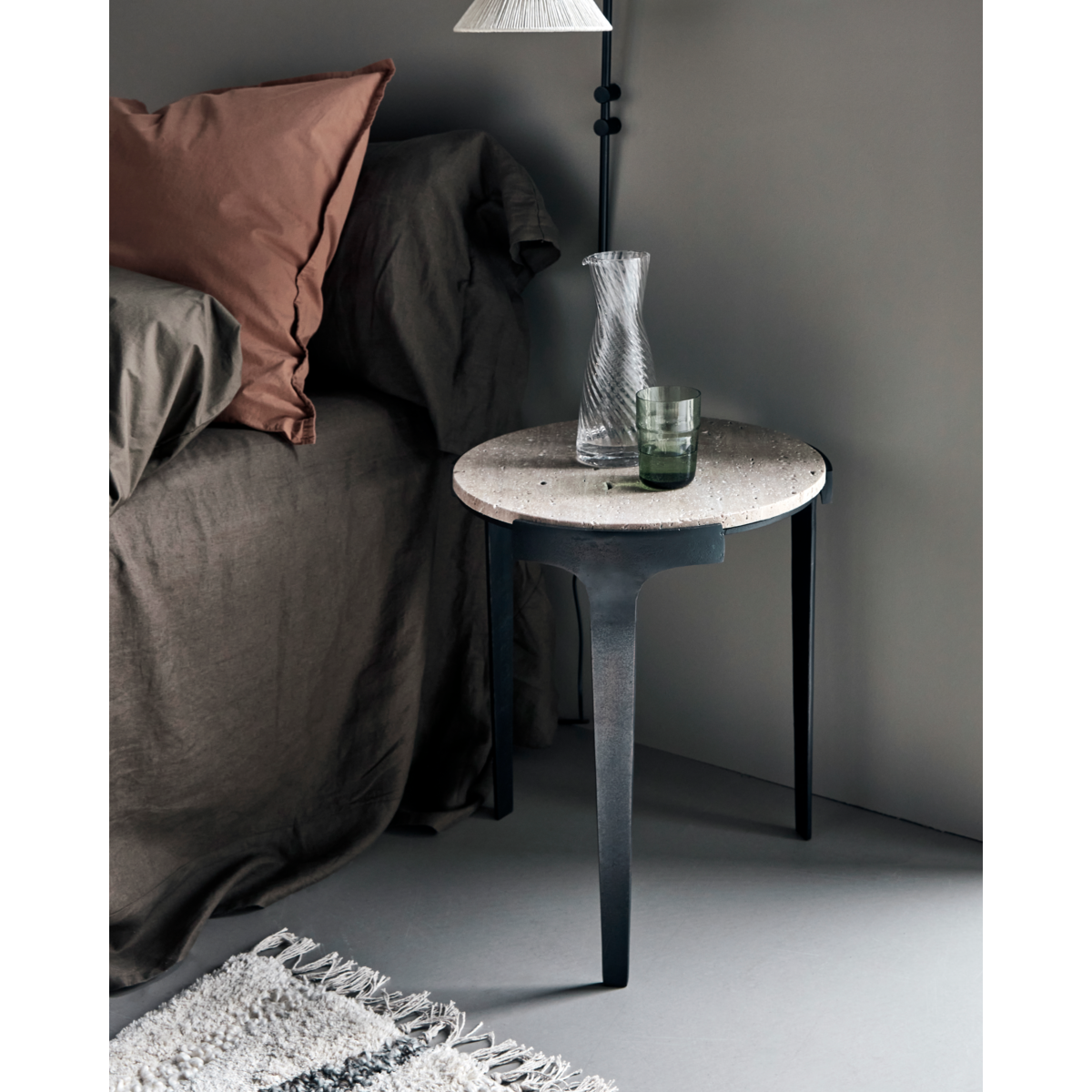 Sidebord, hdfula, grå