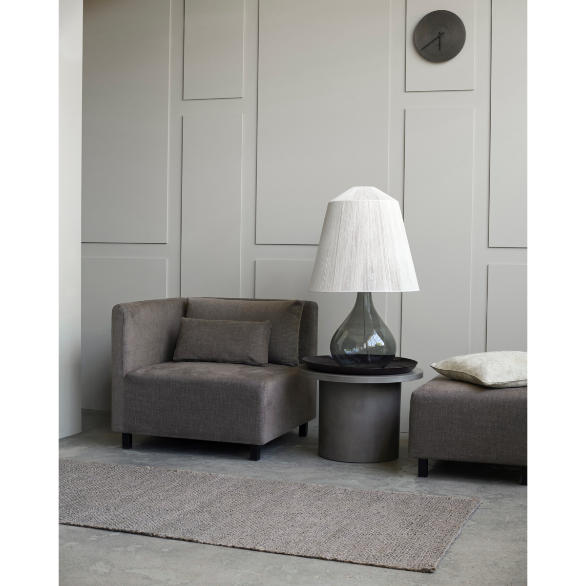 Sofa, hjørneseksjon, Hdhazel Night, Gray; brun