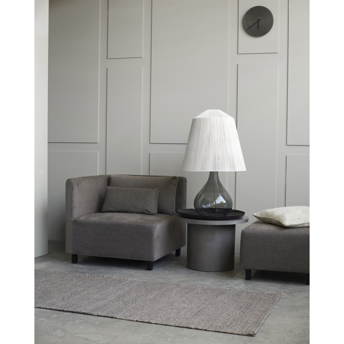 Puf, Hdhazel Night, Gray; brun