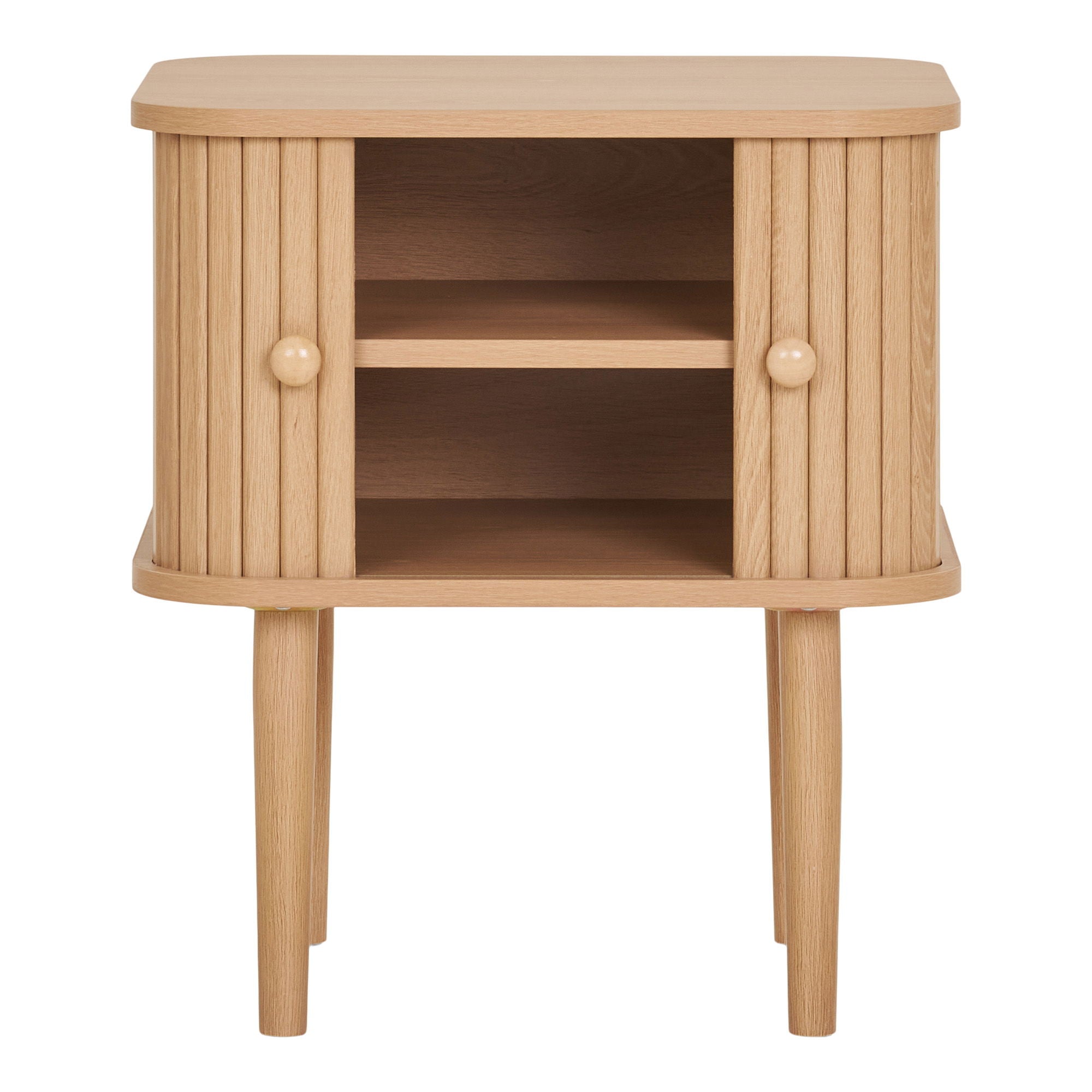 Hjørnebord, 2 dører, natur<br>45x40x50,5 cm