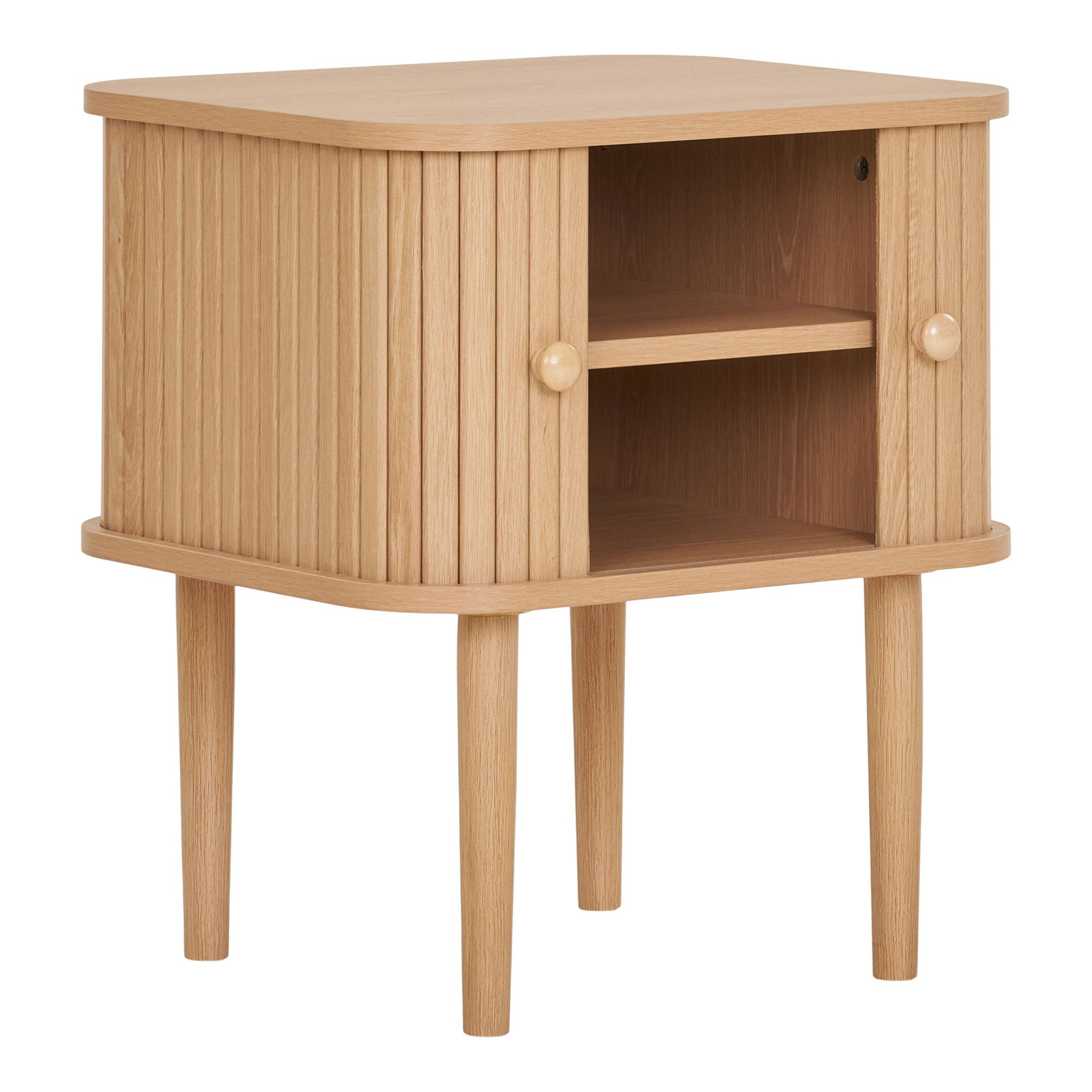 Hjørnebord, 2 dører, natur<br>45x40x50,5 cm
