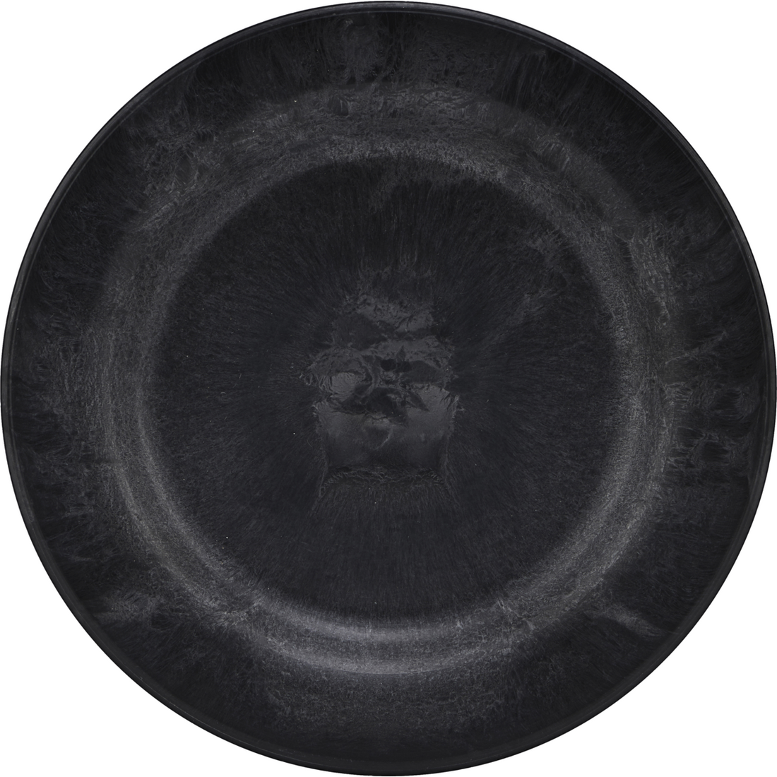 Plate, server klokke, svart