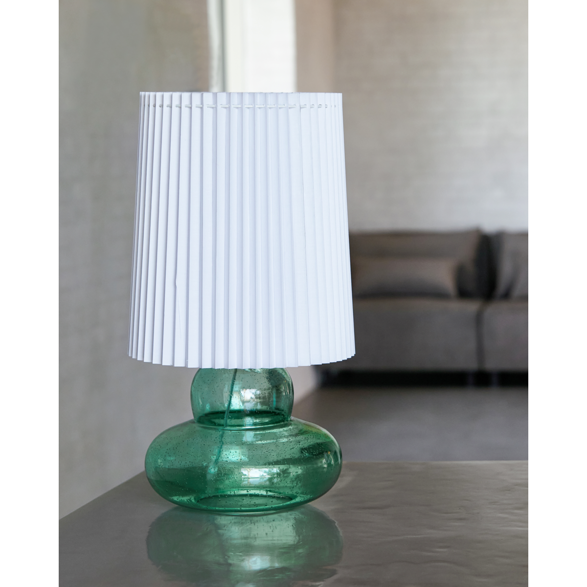 Bordlampe inkl. Lampshade, Hdribe, grønn