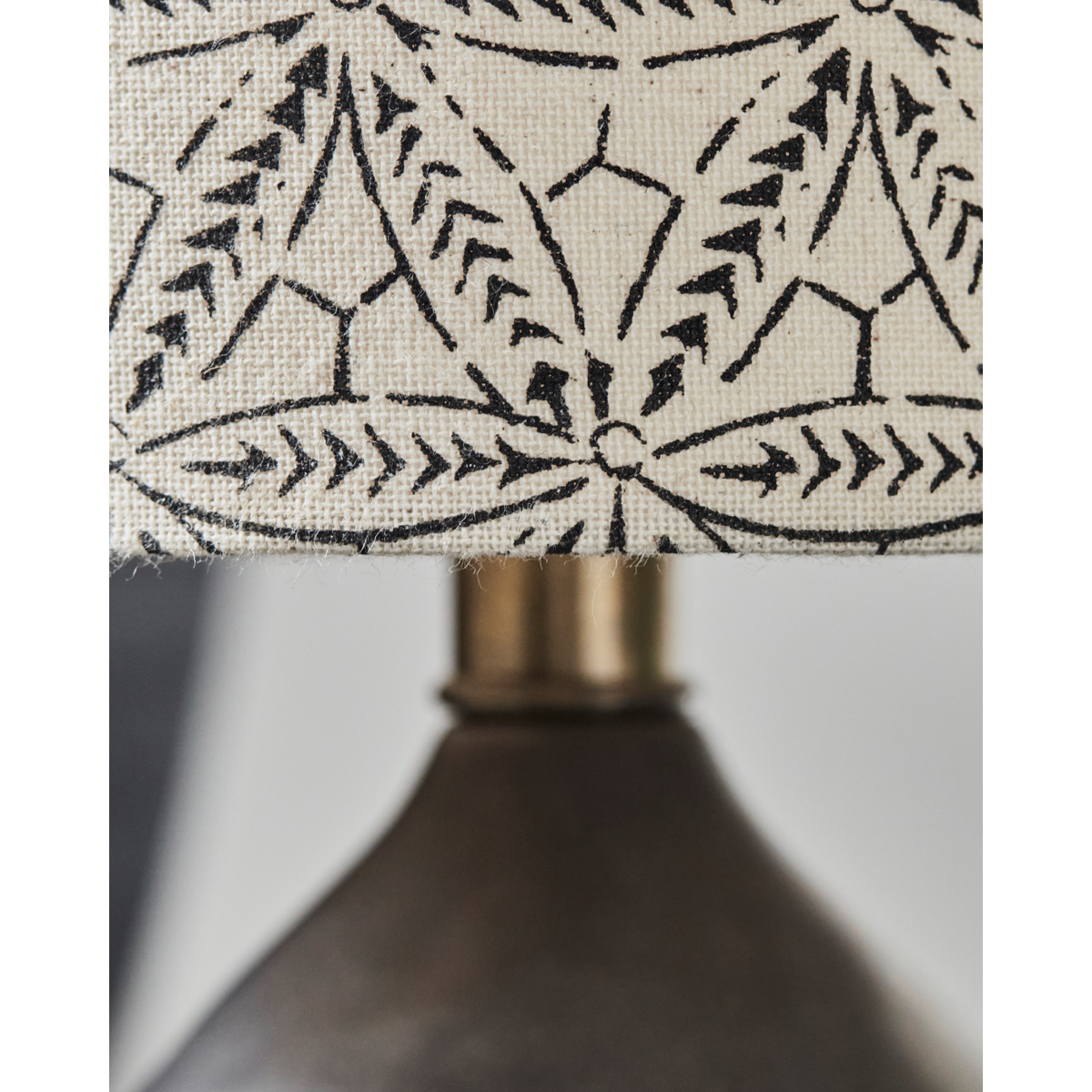 Bordlampe, hdflores, svart