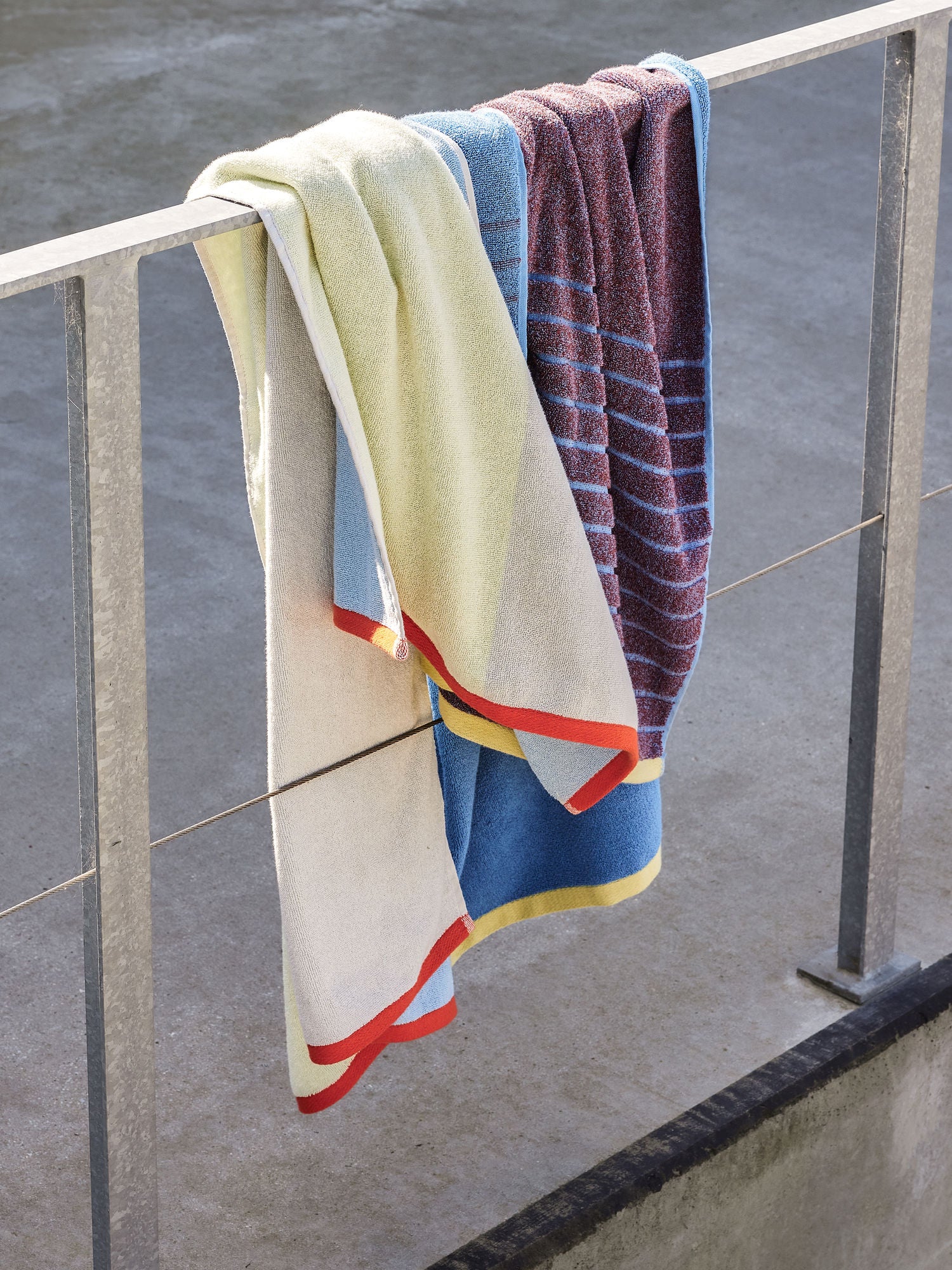 Hübsch promenade håndkle stor lilla/blå