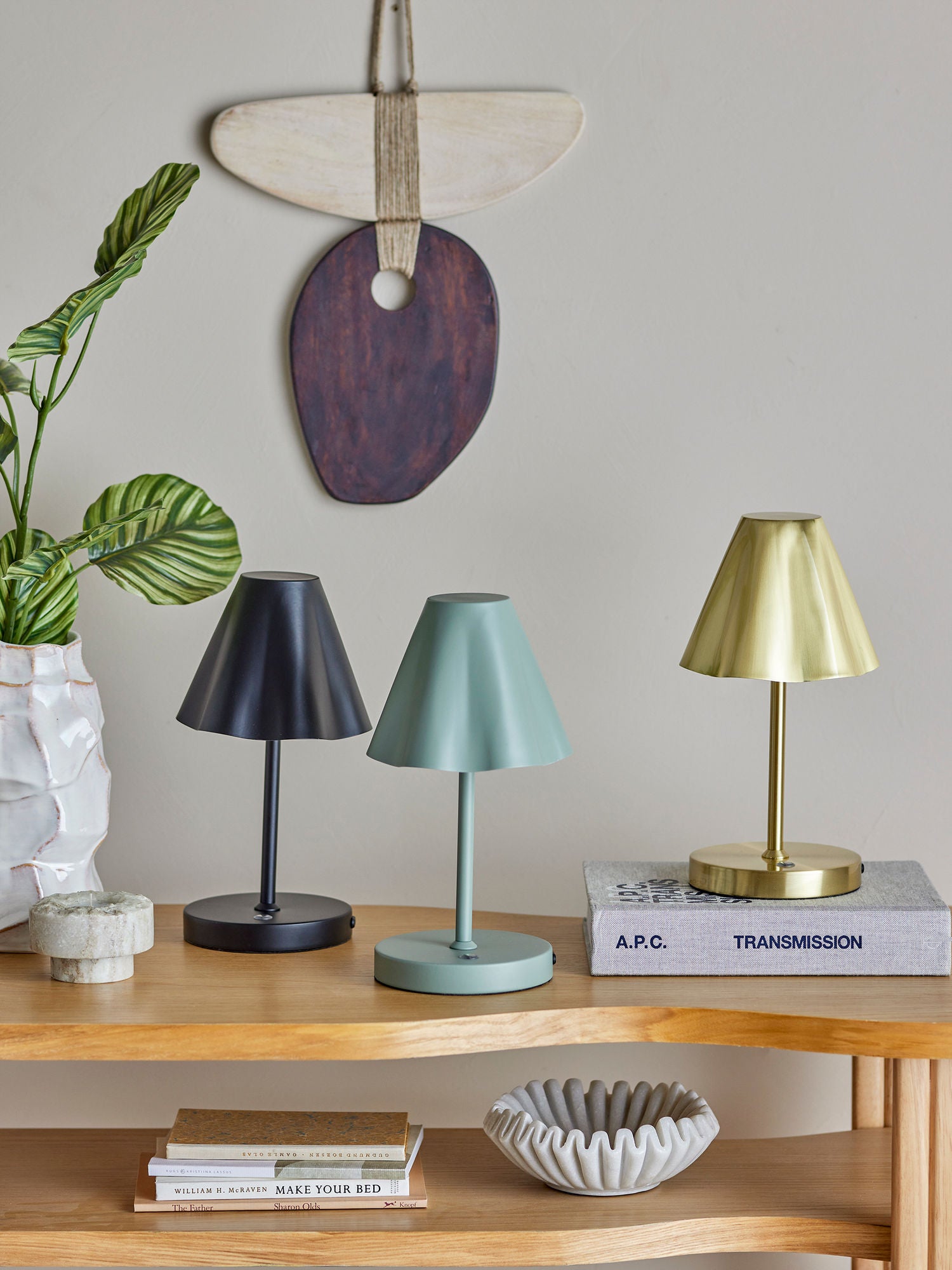 Bloomingville Lianna bærbar lampe, oppladbar, svart, metall