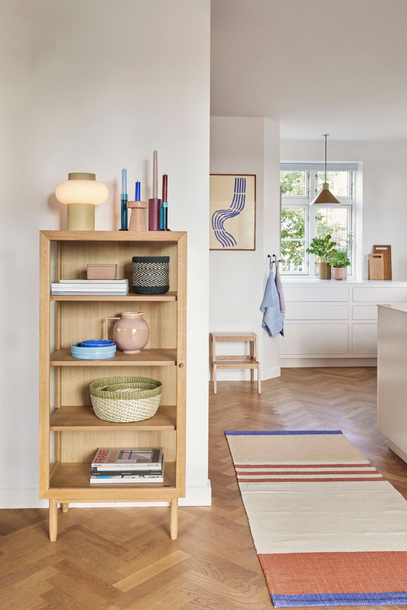 Hübsch umber lagring glass rektangulær grå (sett med 3)