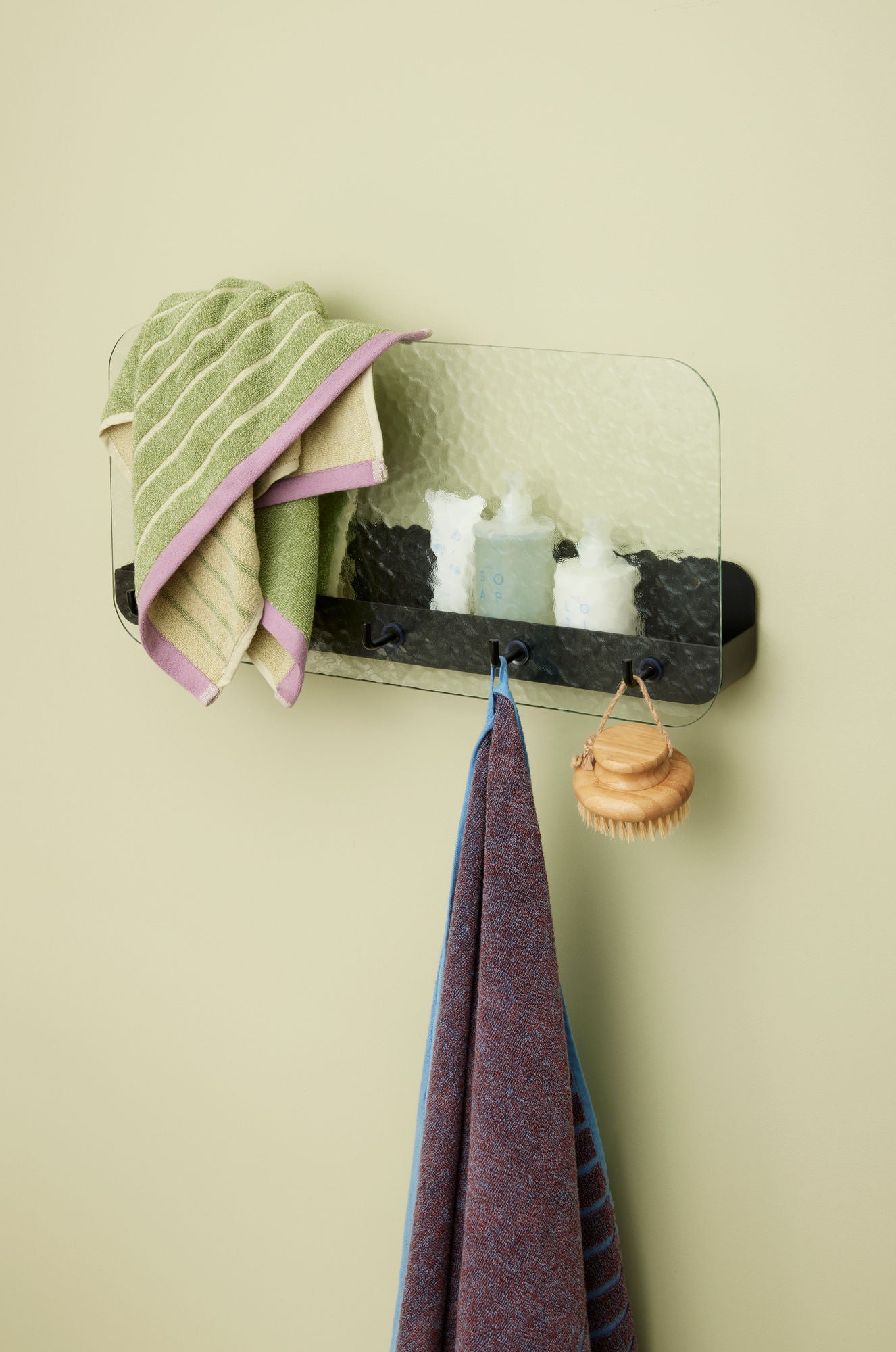 Hübsch promenade håndkle stor lilla/blå