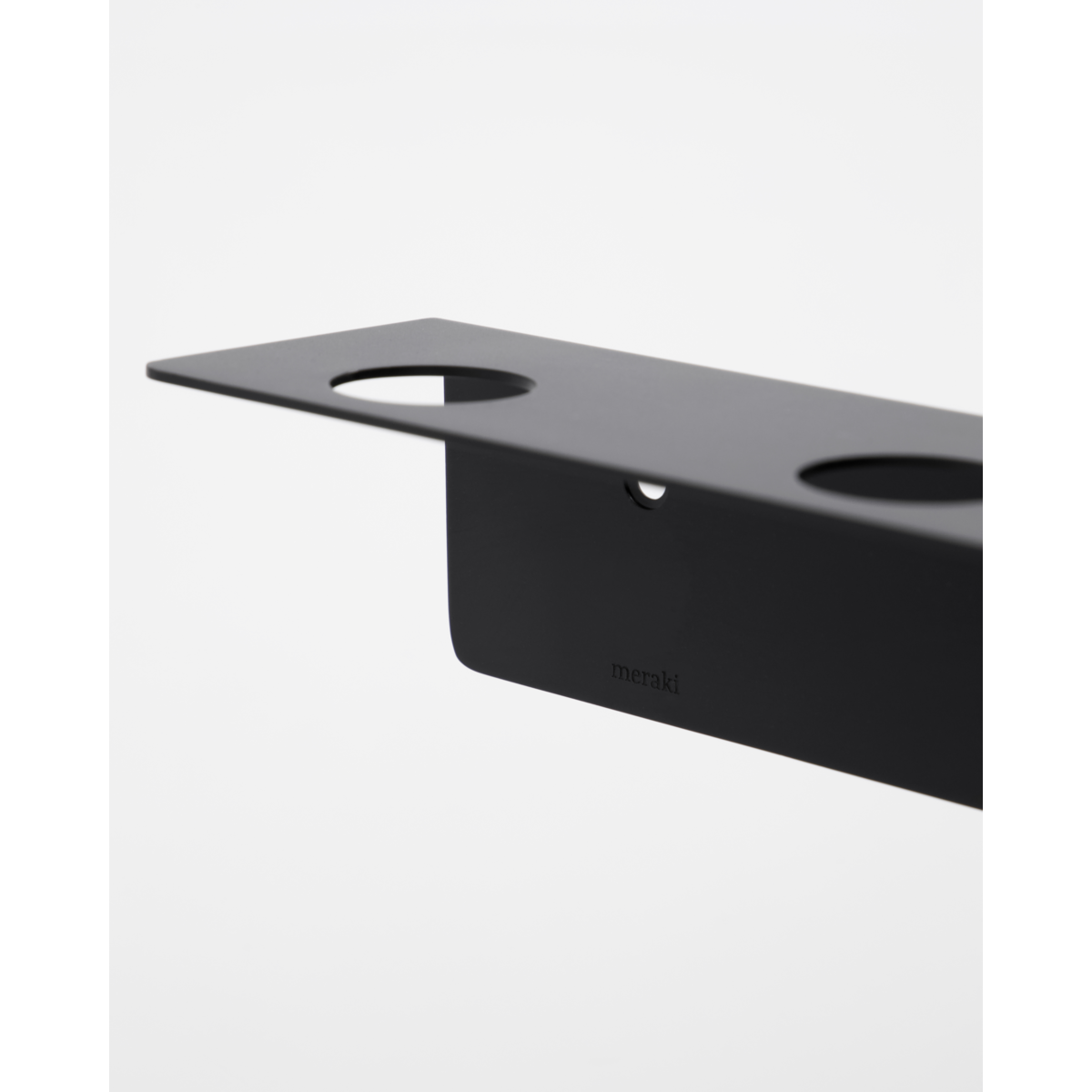 Flaskesuspensjon med kroker, børstet svart finish