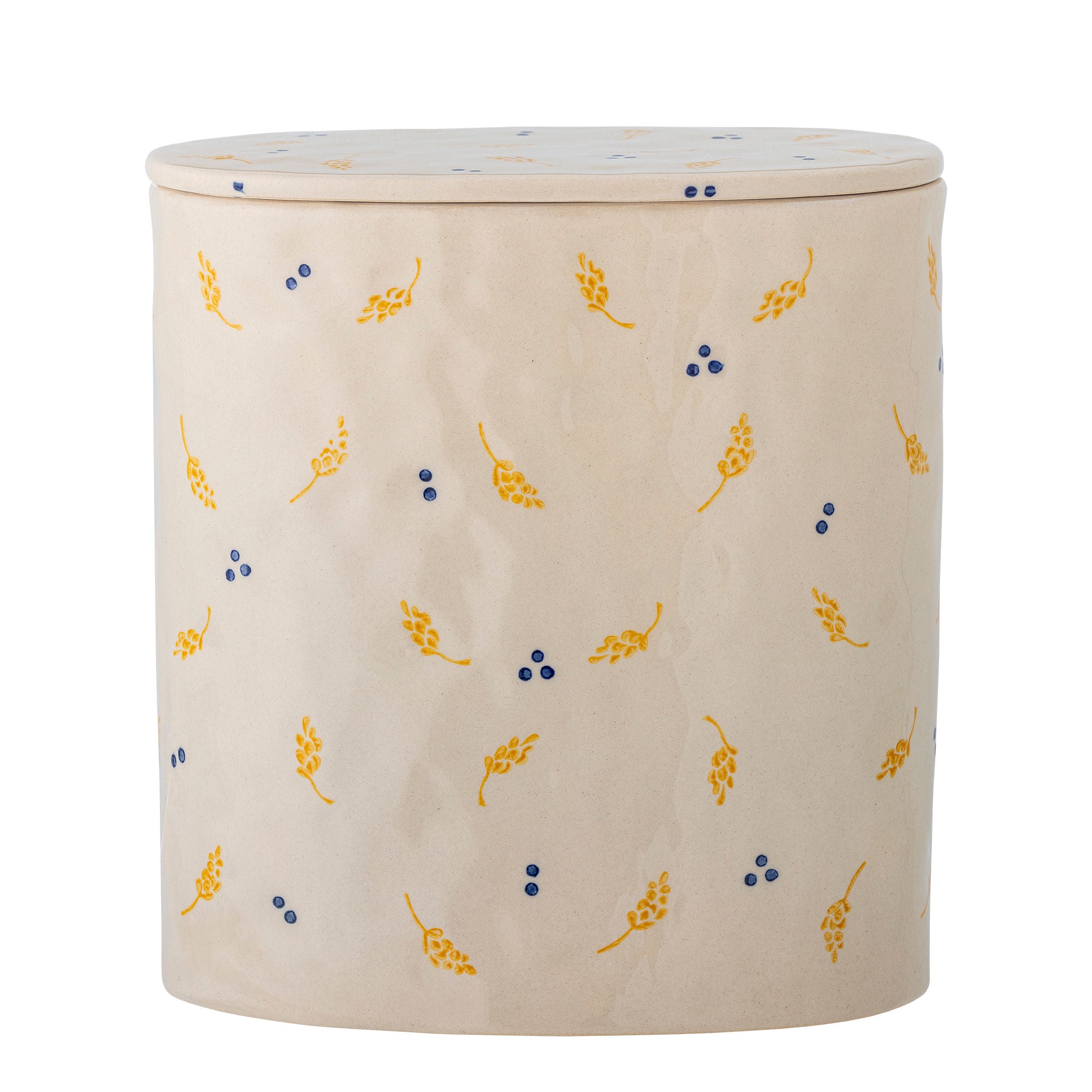 Bloomingville Pippine Jar m/lokk, hvitt, steingods