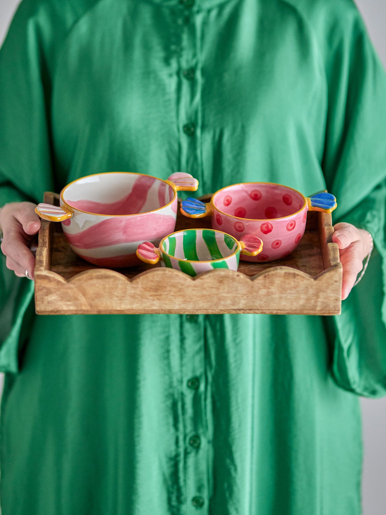 Bloomingville Caramella Bowl, rosa, steingods