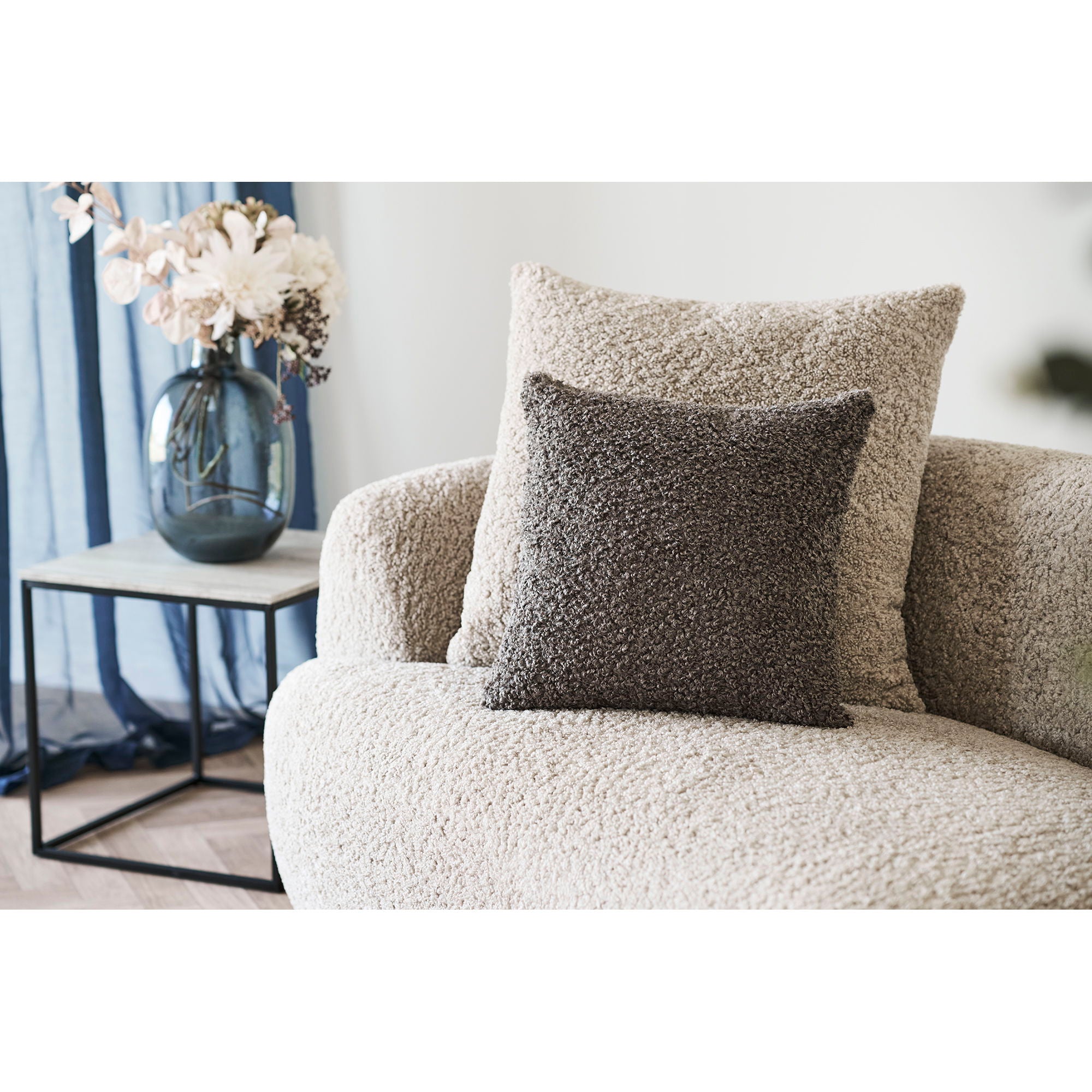 Tavira Pillow - Pute, Boucel, Dark Grey 45x45 cm