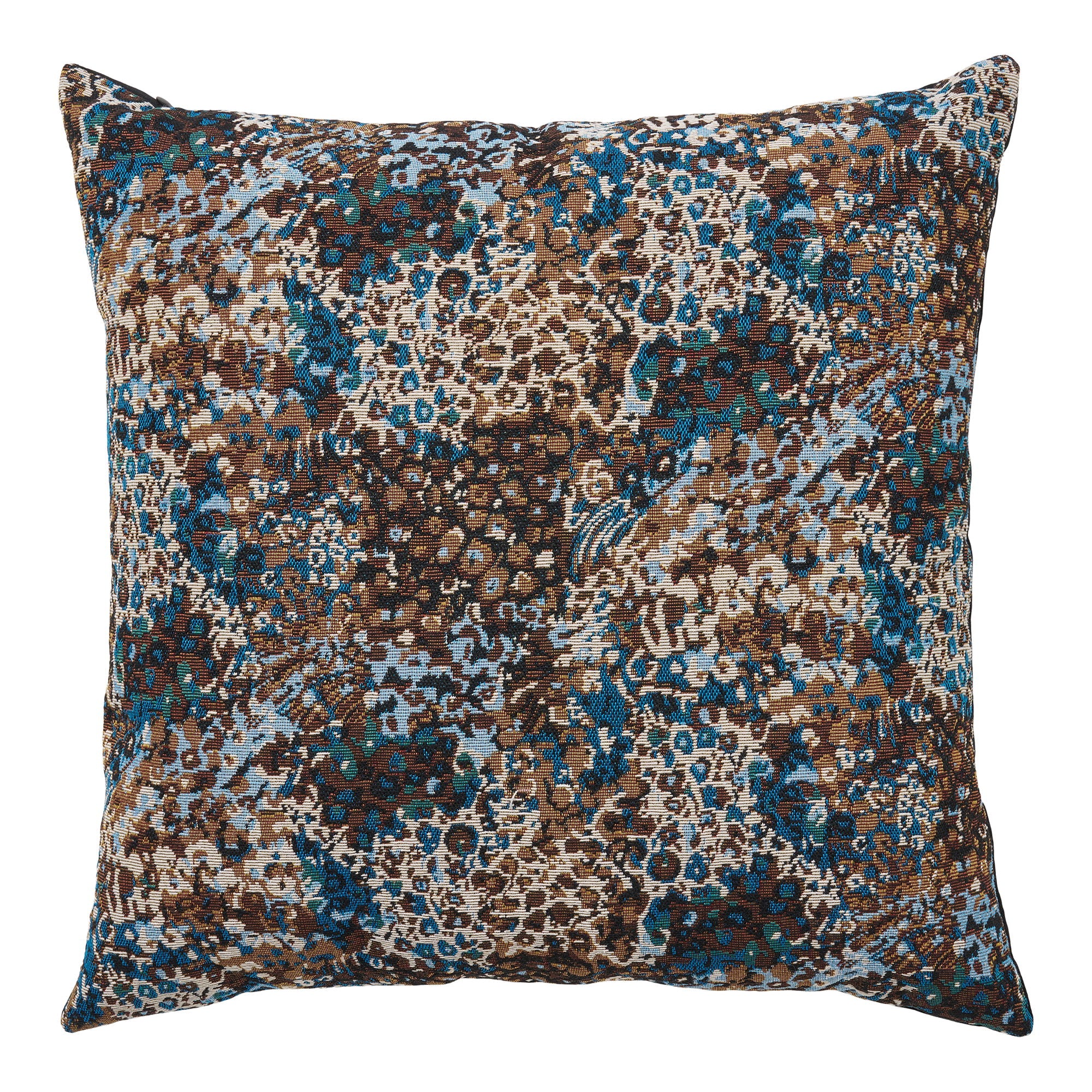 Blossom pute - Pute, blå/brun blanding 45x45 cm